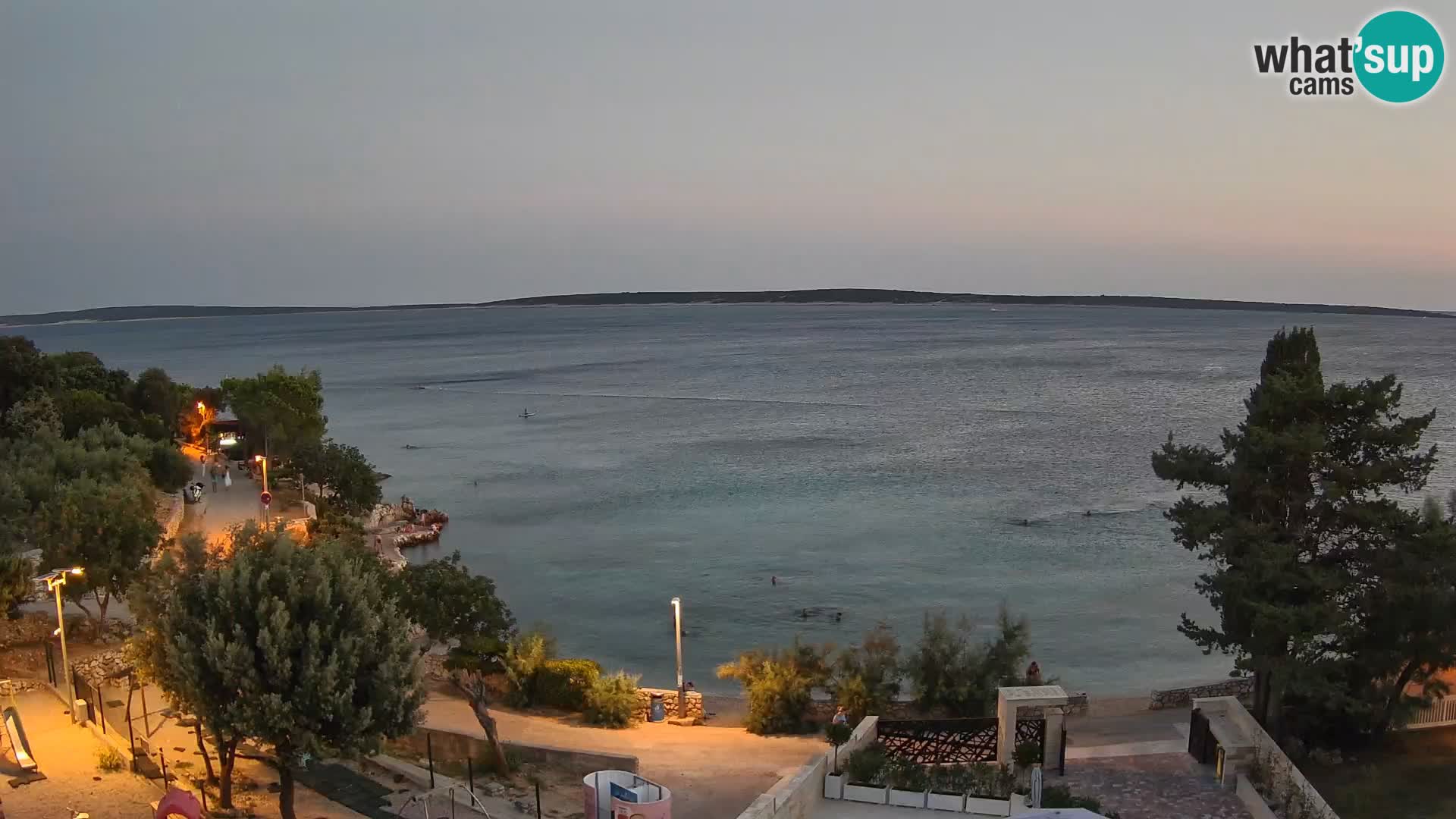 Webcam Plage Male Mandre – Vue en direct depuis l’île de Pag