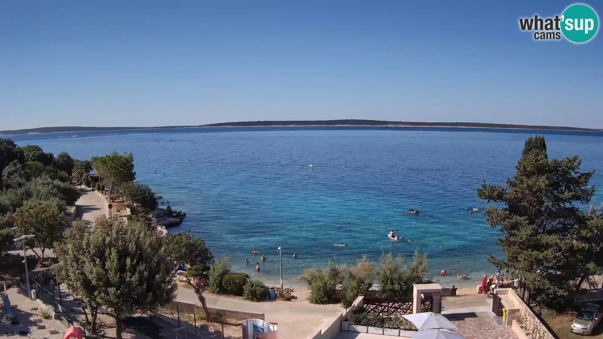 Webcam Strand Male Mandre – Liveblick von der Insel Pag