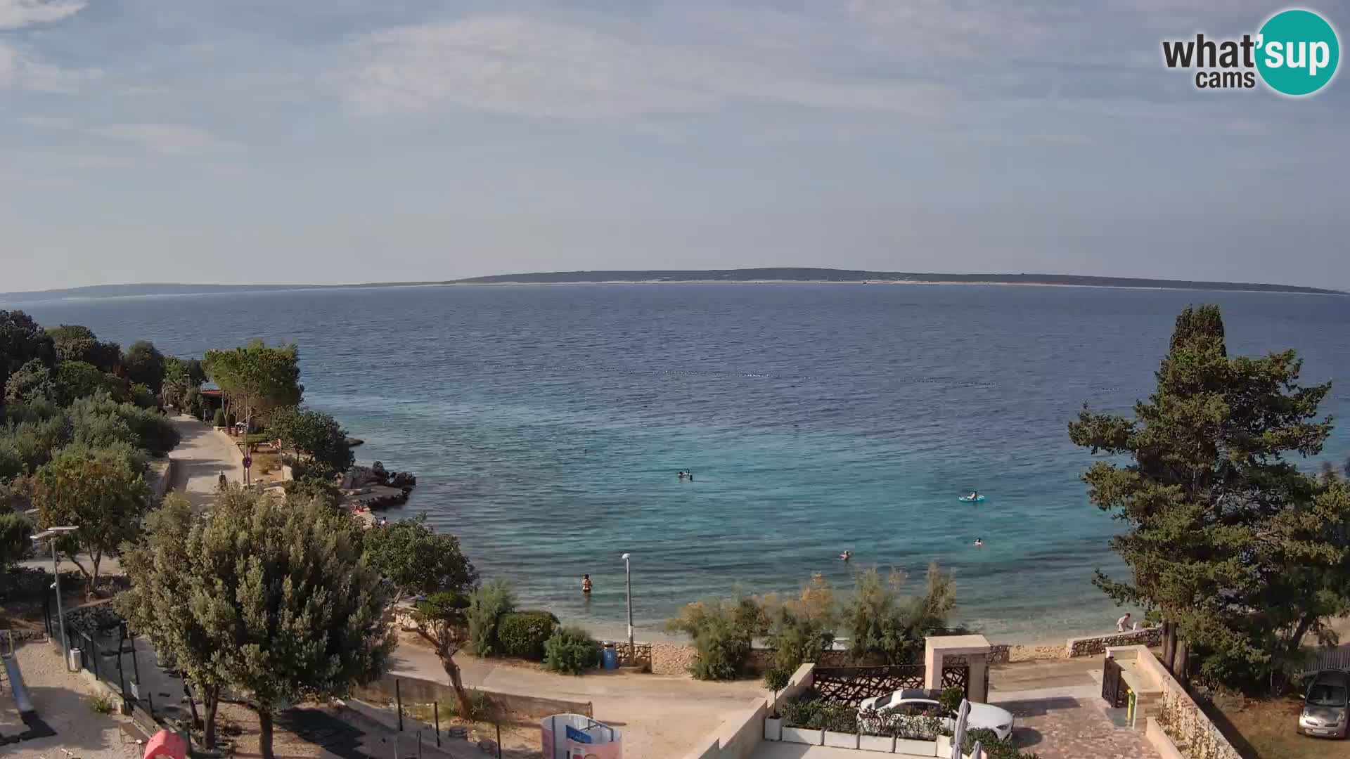 Webcam Plaža Male Mandre – Diretta dalla spiaggia sull’isola di Pag