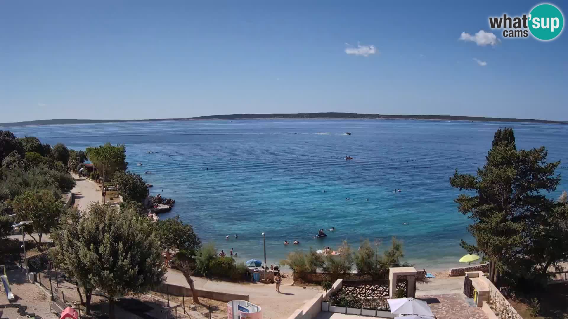 Webcam Plaža Male Mandre – Live View from Pag Island