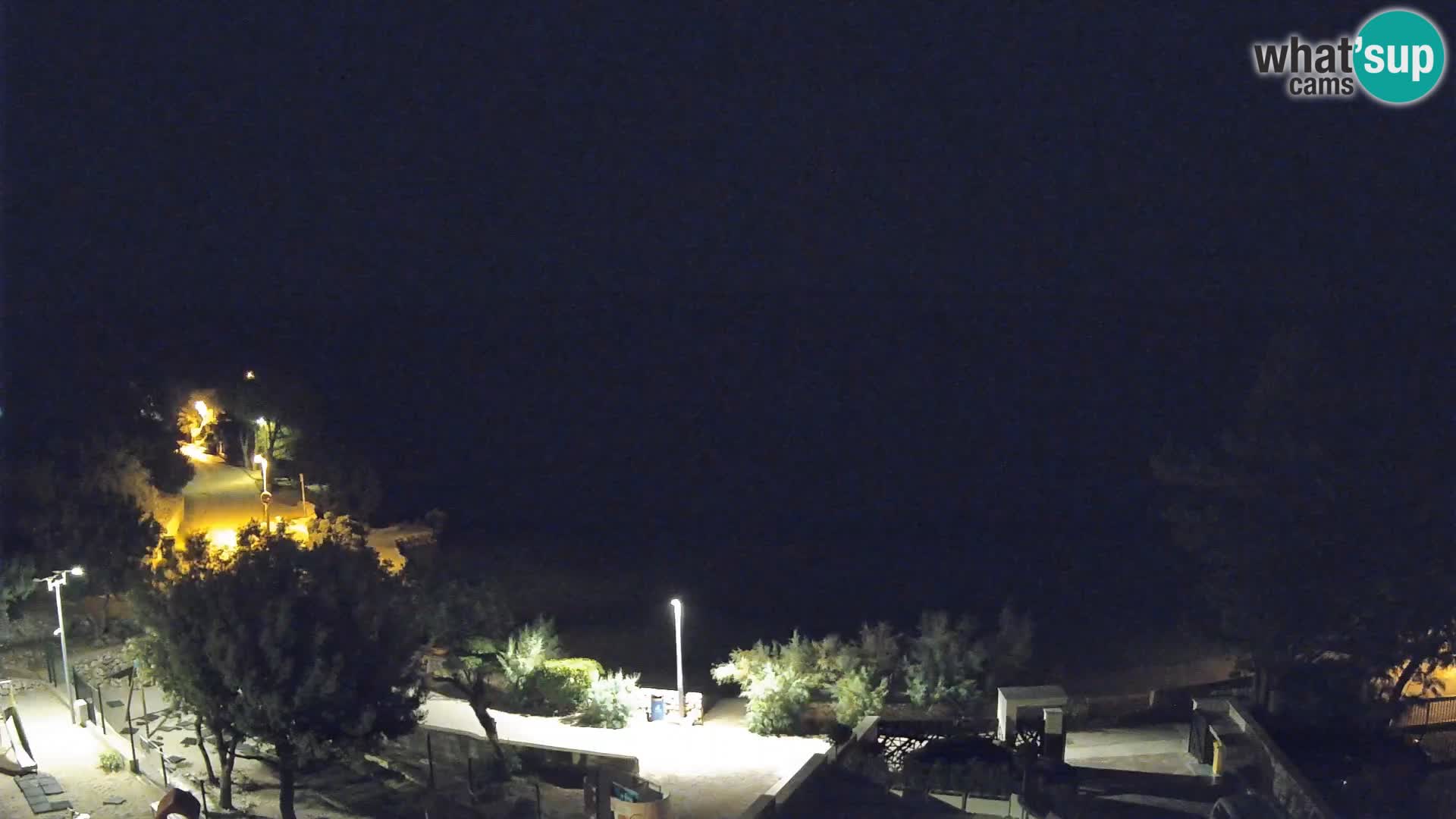 Webcam Plage Male Mandre – Vue en direct depuis l’île de Pag