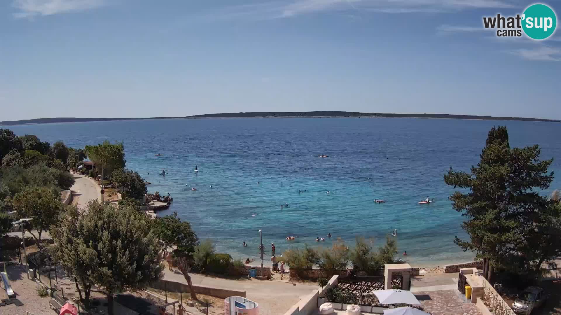 Webcam Plaža Male Mandre – Live View from Pag Island