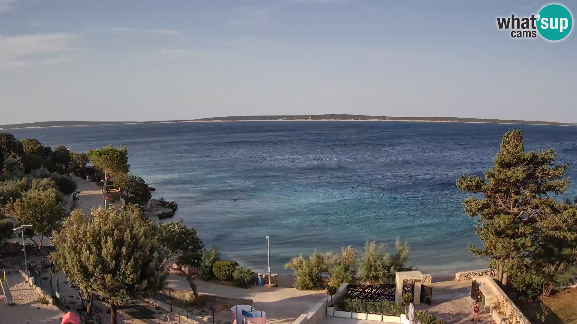 Webcam Plage Male Mandre – Vue en direct depuis l’île de Pag