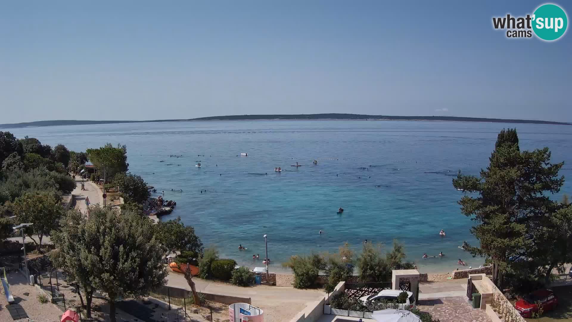 Webcam Plaža Male Mandre – Diretta dalla spiaggia sull’isola di Pag