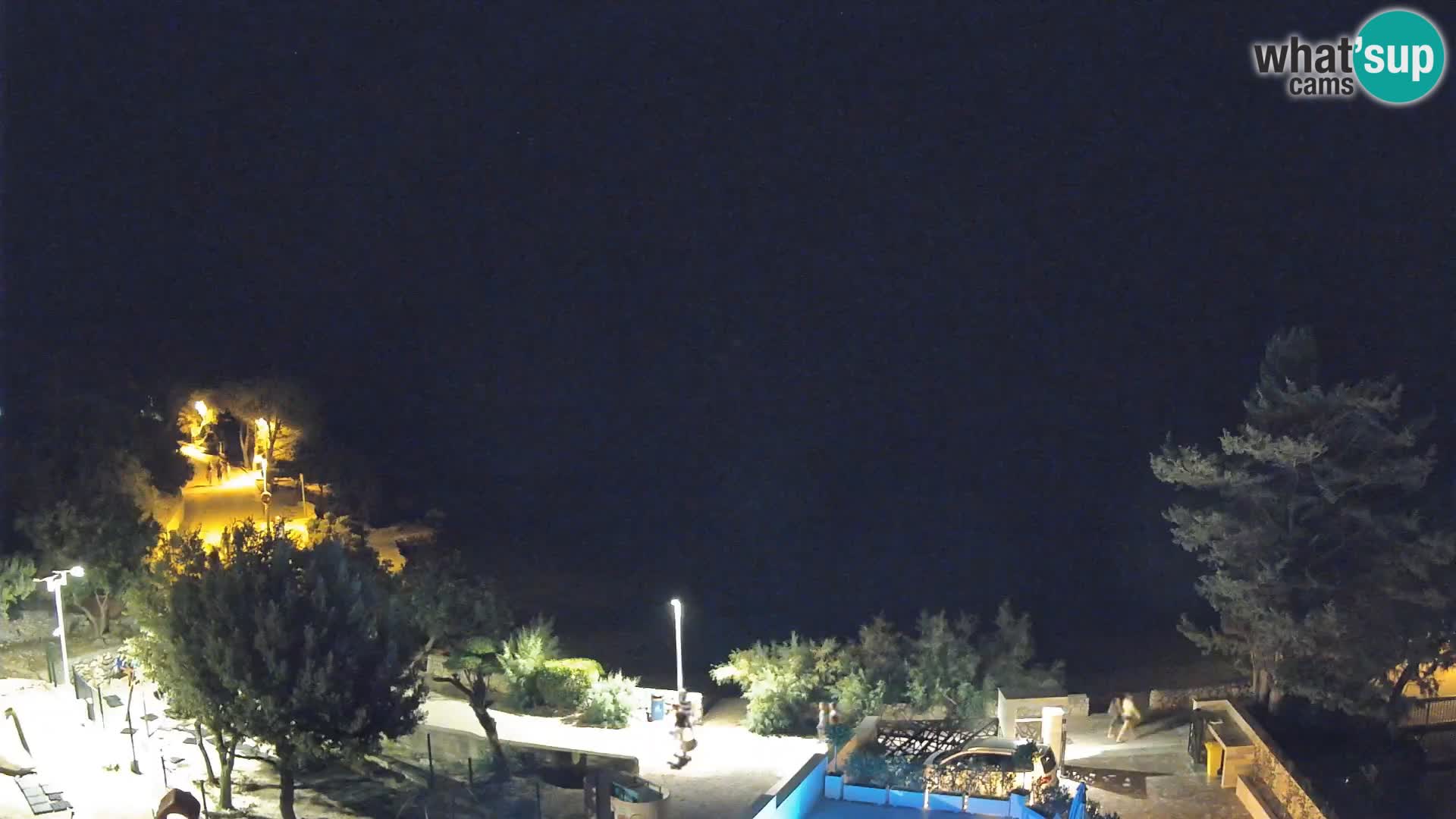 Webcam Plage Male Mandre – Vue en direct depuis l’île de Pag