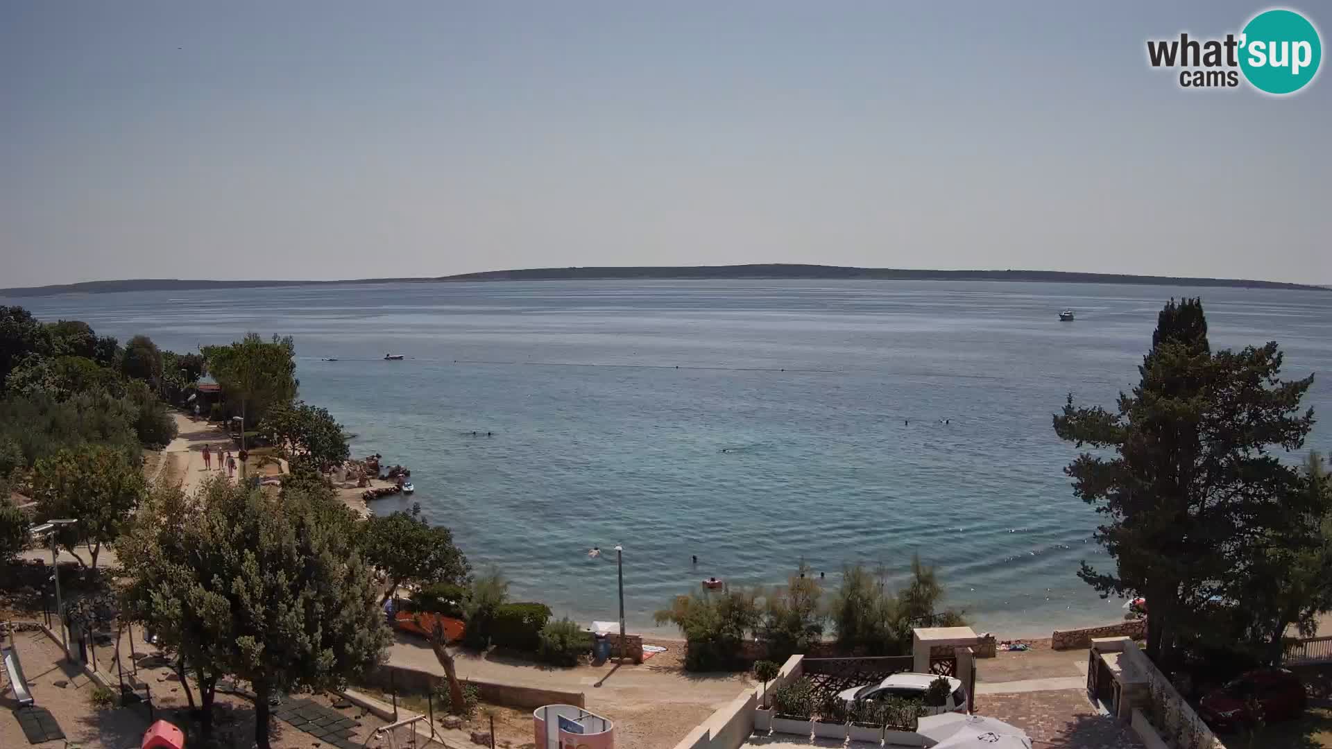 Webcam Plage Male Mandre – Vue en direct depuis l’île de Pag