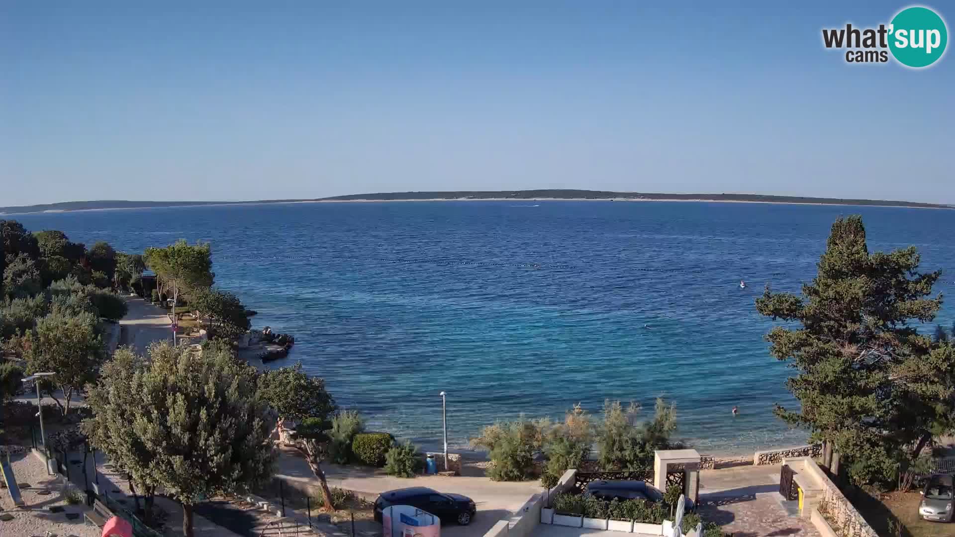 Webcam Strand Male Mandre – Liveblick von der Insel Pag