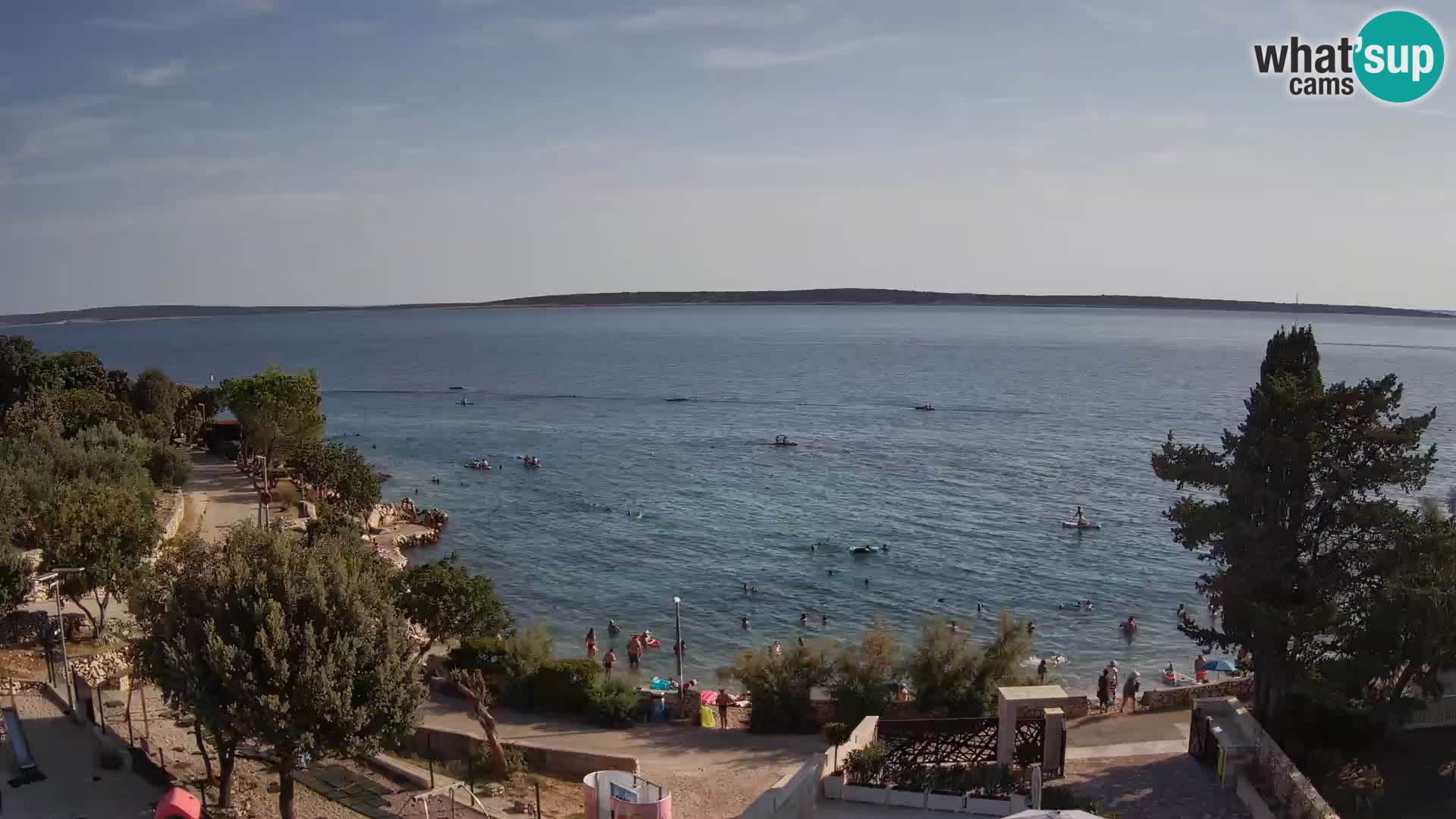 Webcam Plaža Male Mandre – Diretta dalla spiaggia sull’isola di Pag