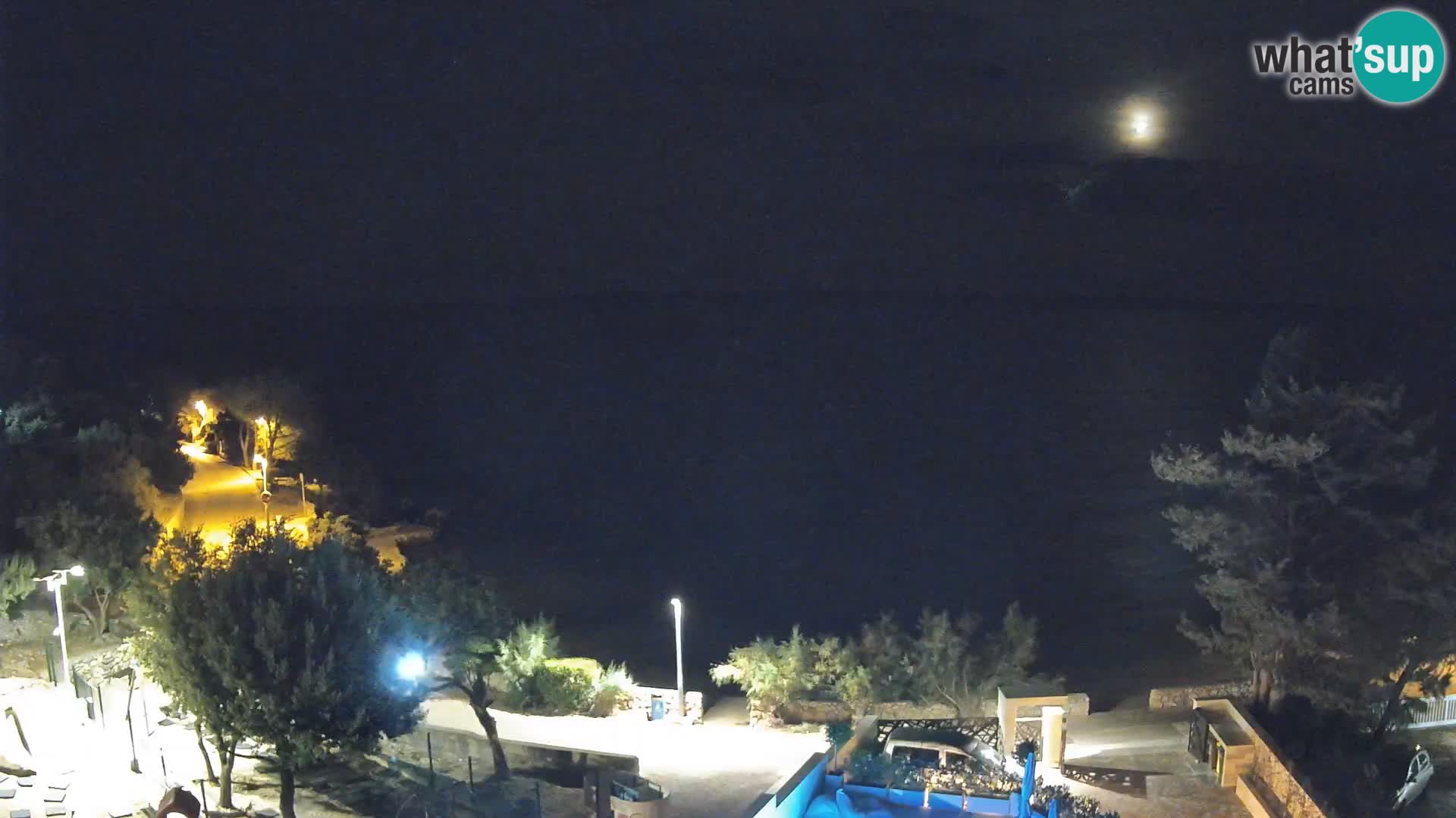 Webcam Plage Male Mandre – Vue en direct depuis l’île de Pag