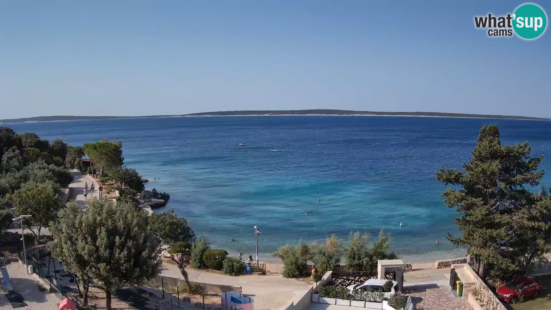 Webcam Plaža Male Mandre – Diretta dalla spiaggia sull’isola di Pag