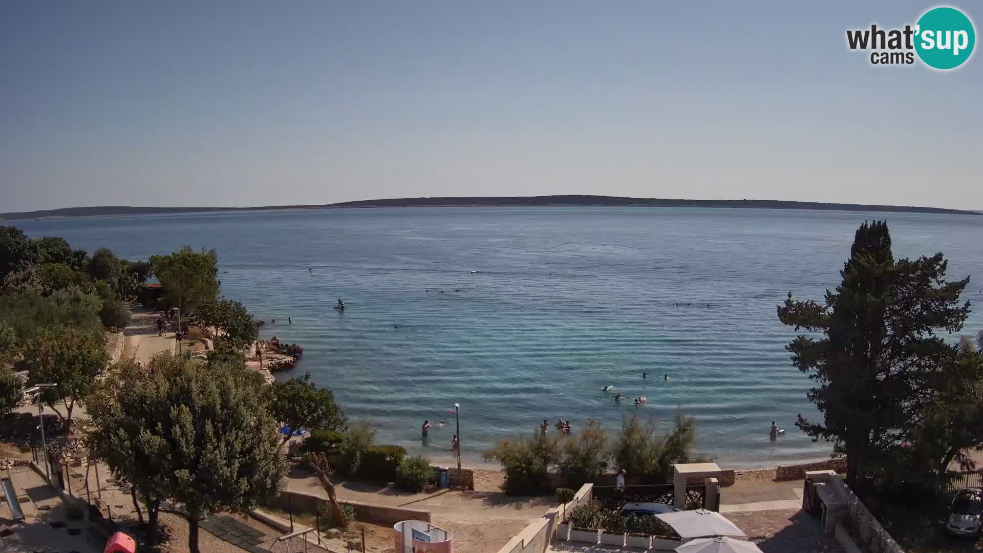 Webcam Plage Male Mandre – Vue en direct depuis l’île de Pag