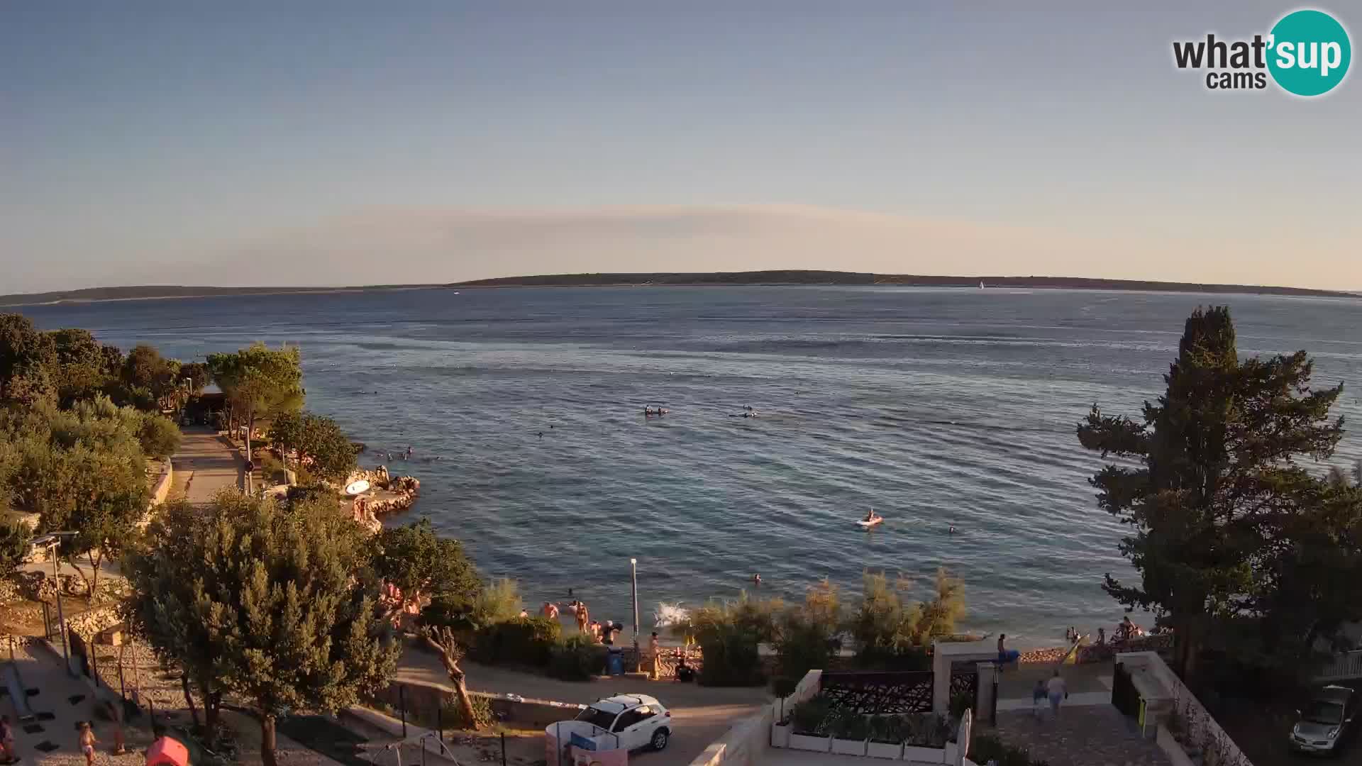Webcam Plage Male Mandre – Vue en direct depuis l’île de Pag