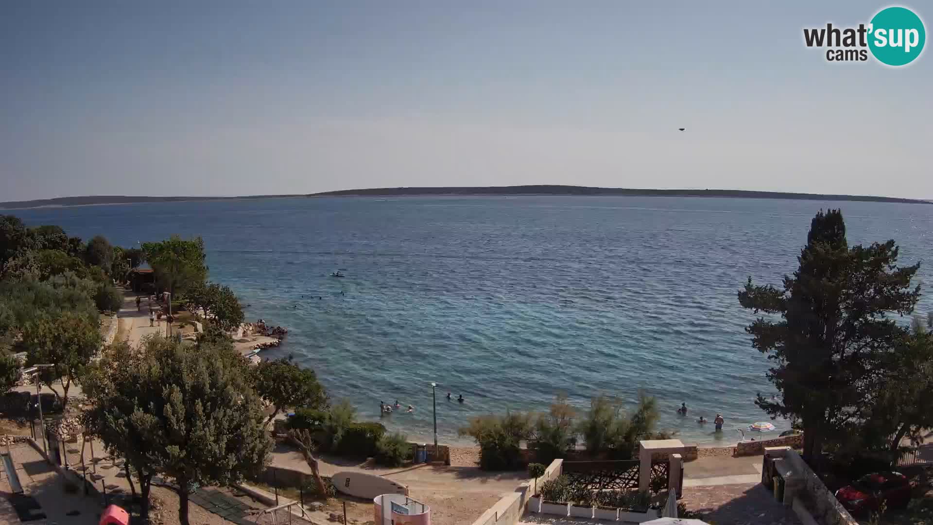 Webcam Plage Male Mandre – Vue en direct depuis l’île de Pag