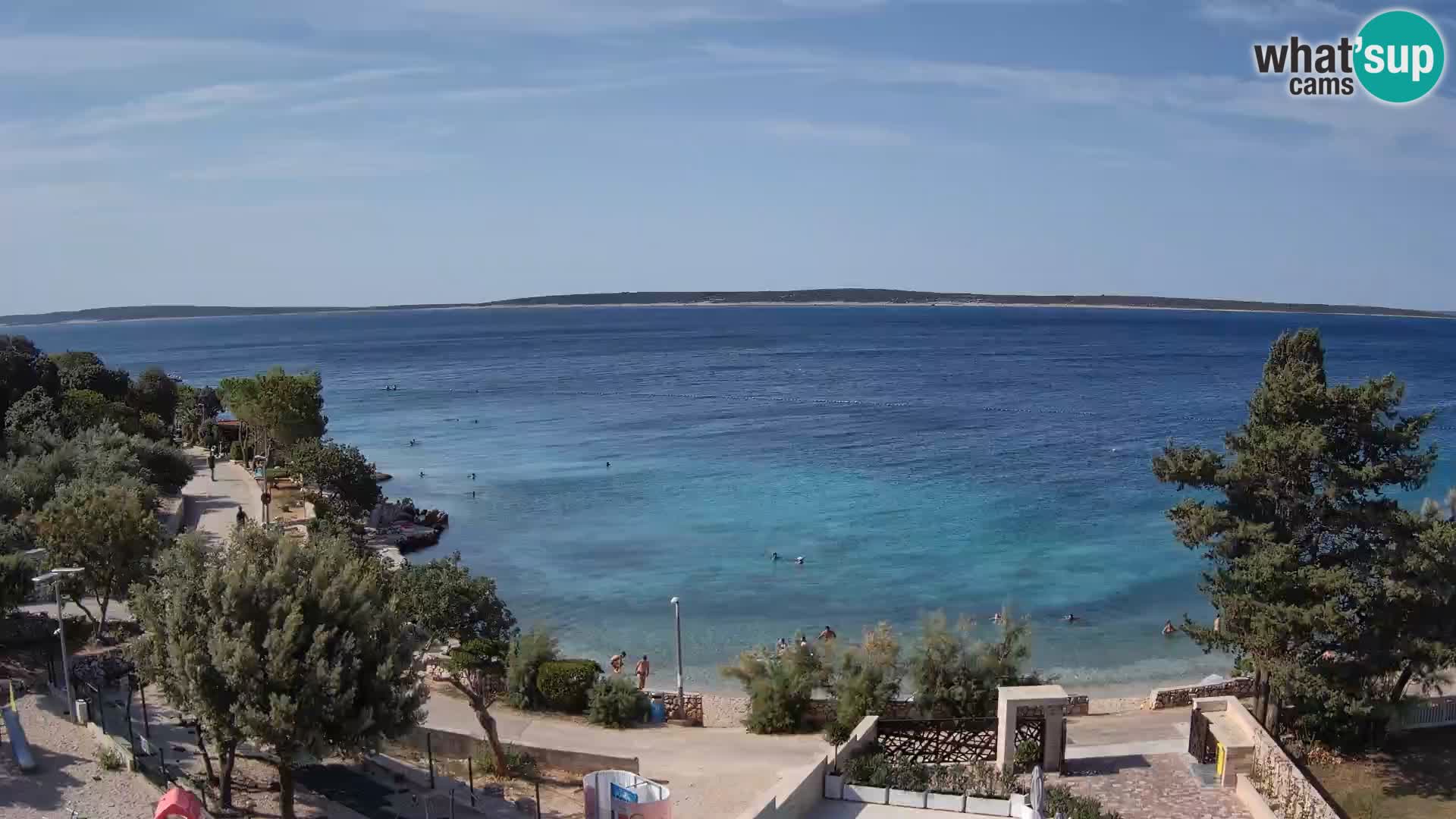 Webcam Strand Male Mandre – Liveblick von der Insel Pag