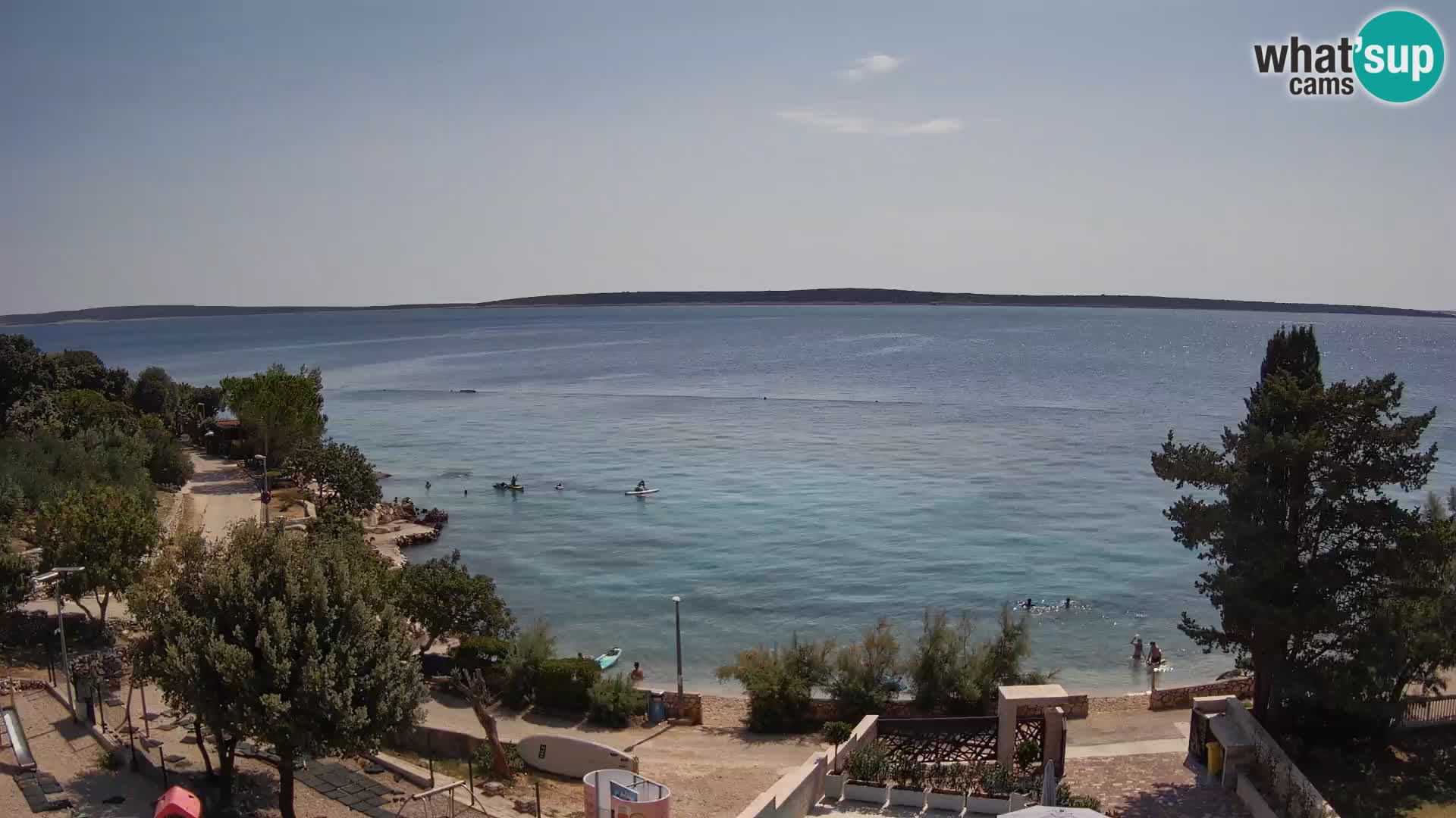 Webcam Strand Male Mandre – Liveblick von der Insel Pag