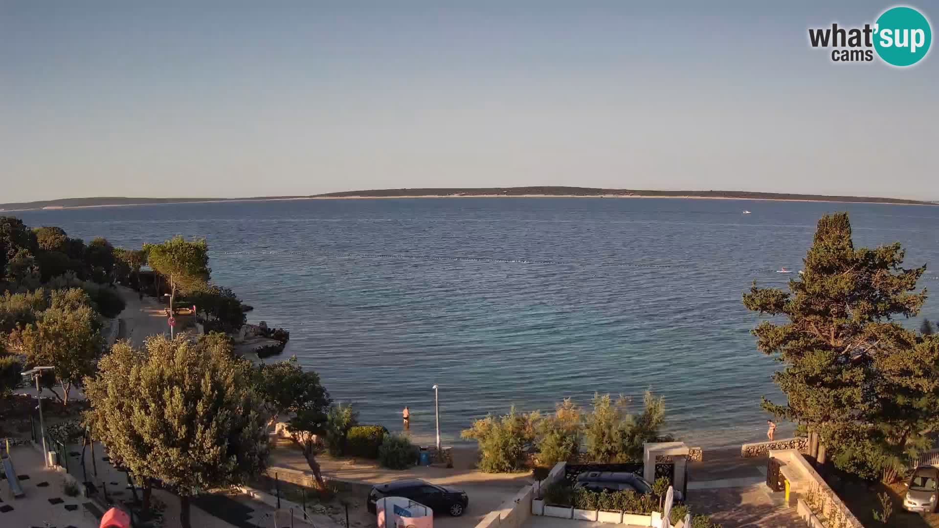 Webcam Strand Male Mandre – Liveblick von der Insel Pag