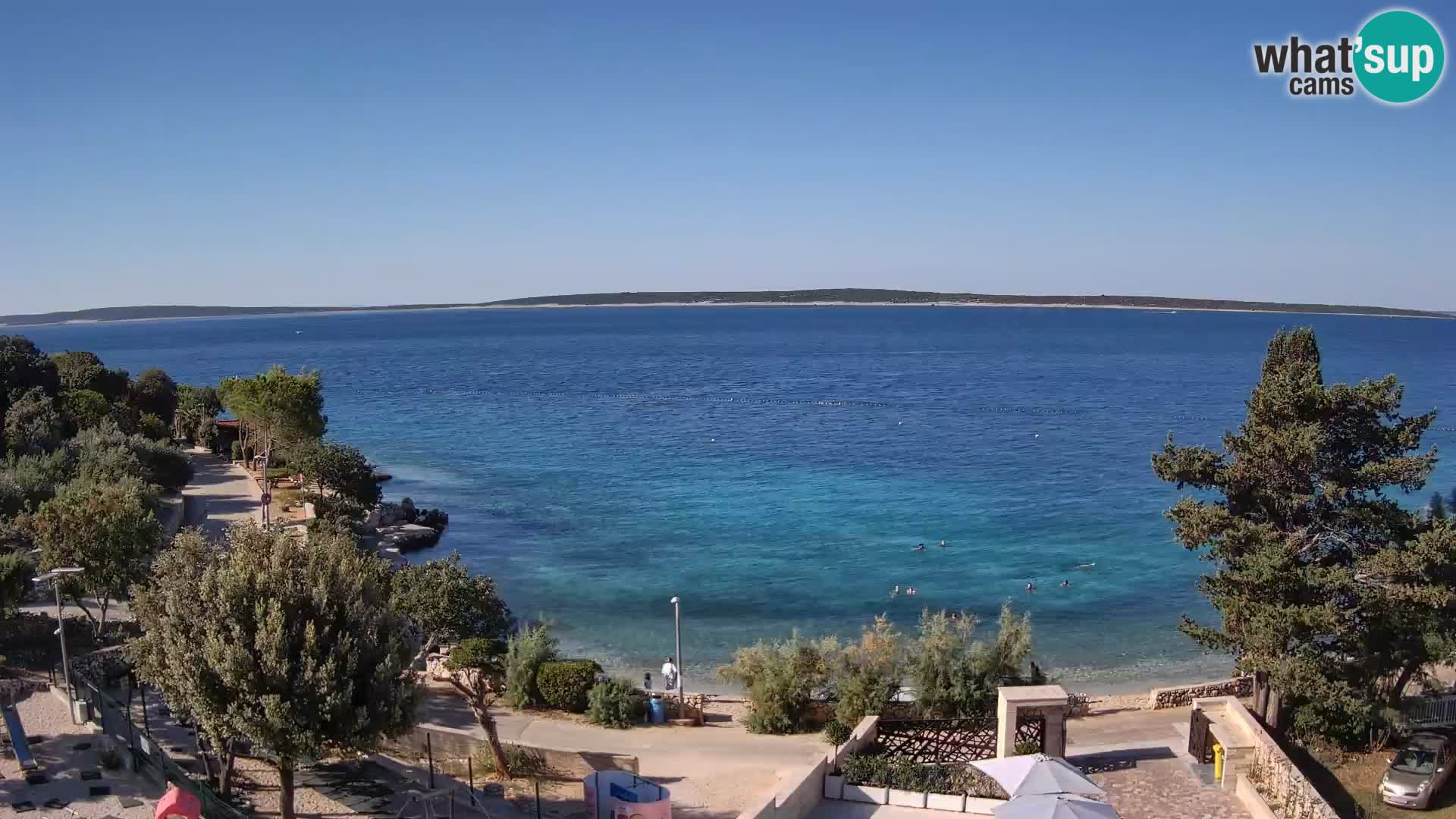 Webcam Plaža Male Mandre – Live View from Pag Island