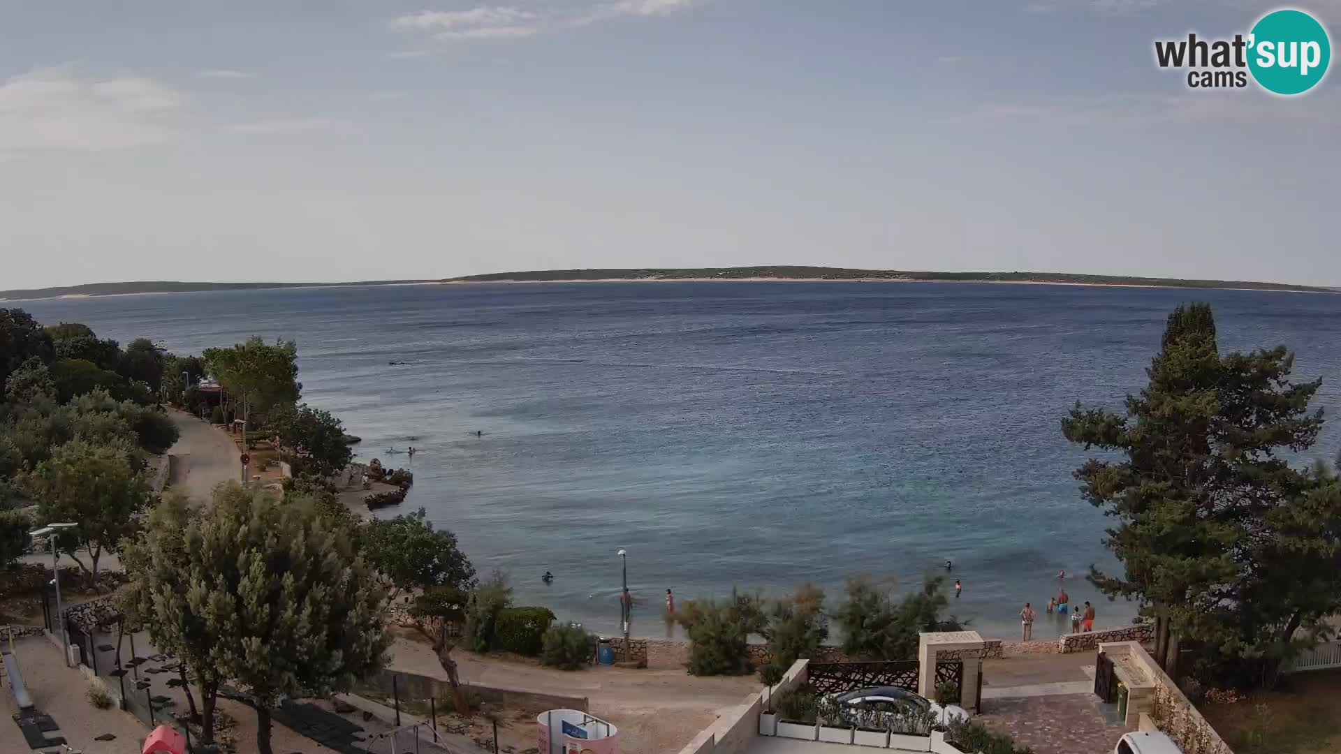 Webcam Strand Male Mandre – Liveblick von der Insel Pag