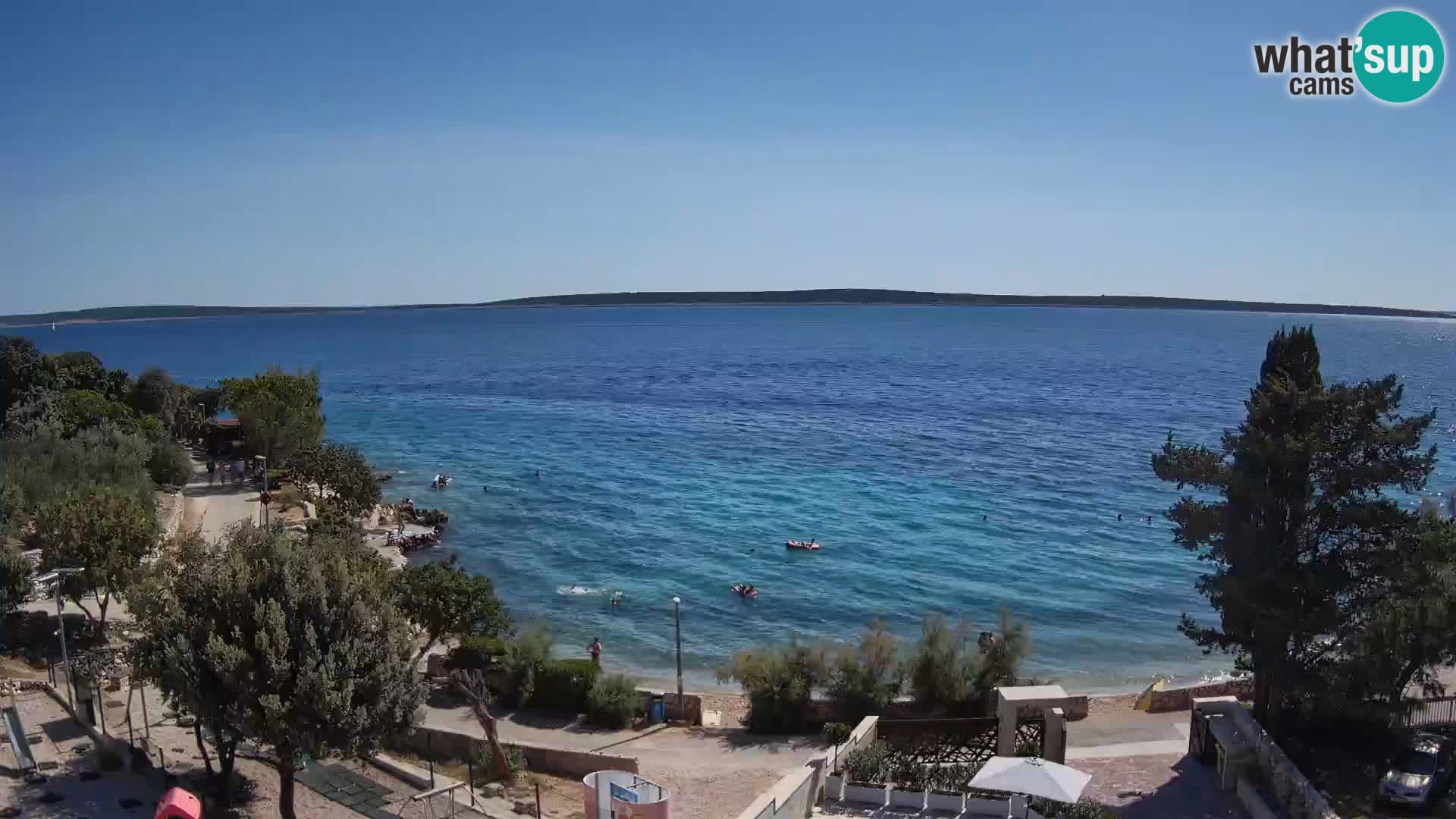 Webcam Plaža Male Mandre – Live View from Pag Island