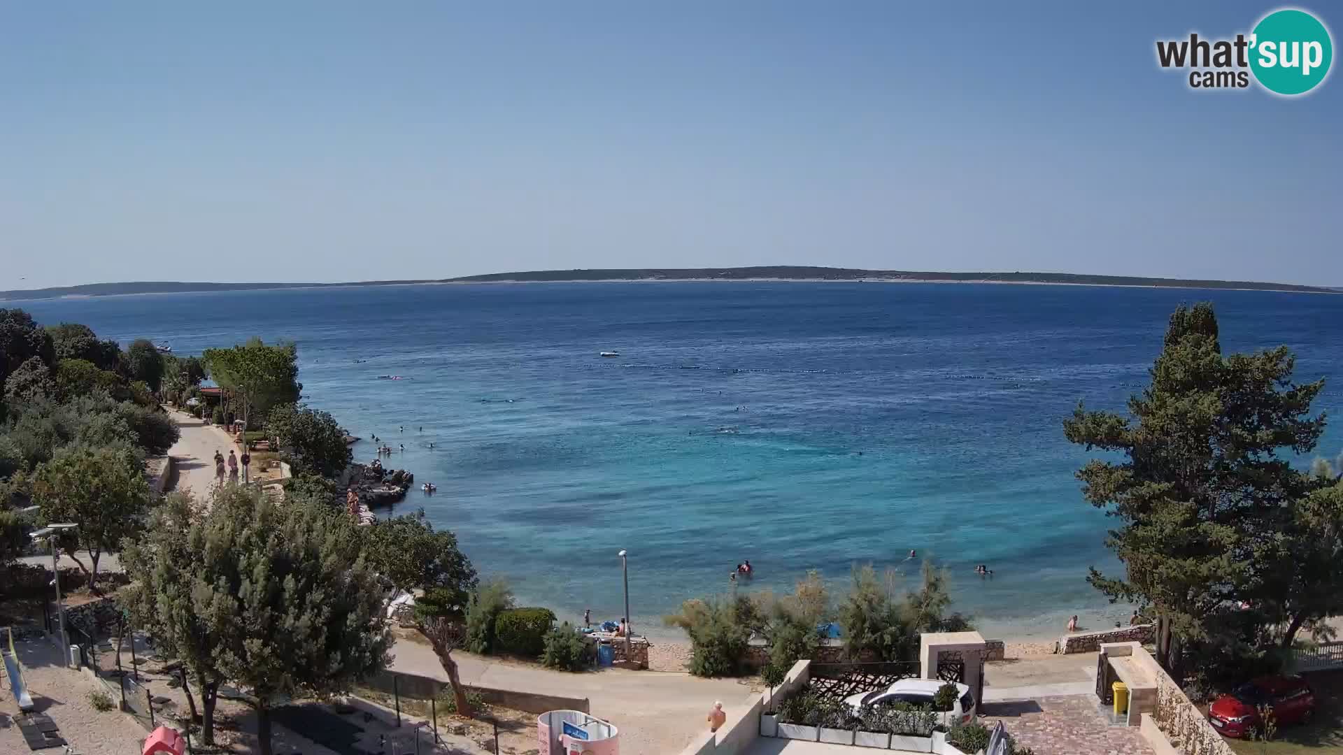 Webcam Strand Male Mandre – Liveblick von der Insel Pag