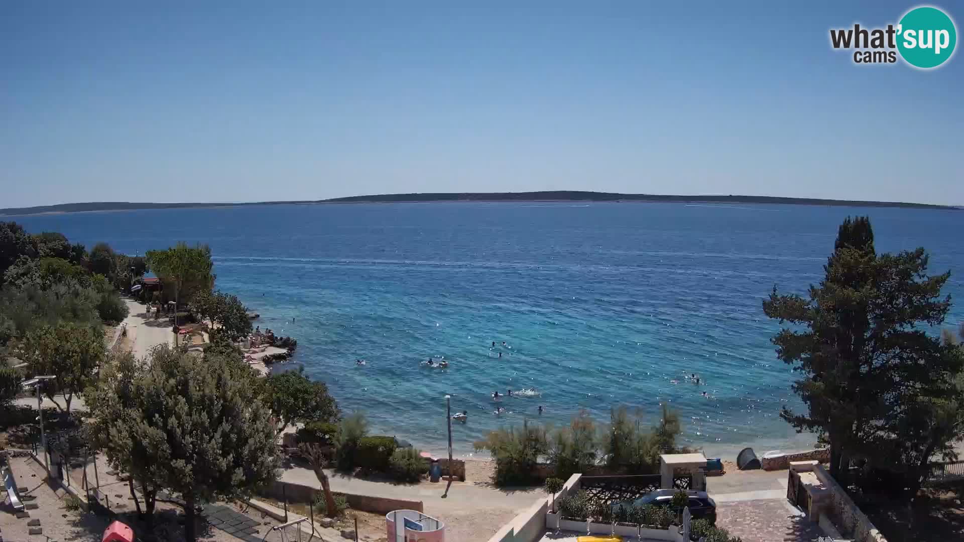 Webcam Plaža Male Mandre – Live View from Pag Island