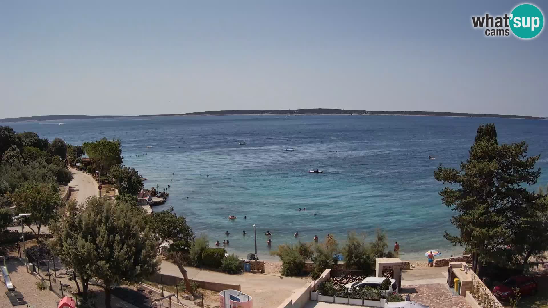 Webcam Strand Male Mandre – Liveblick von der Insel Pag