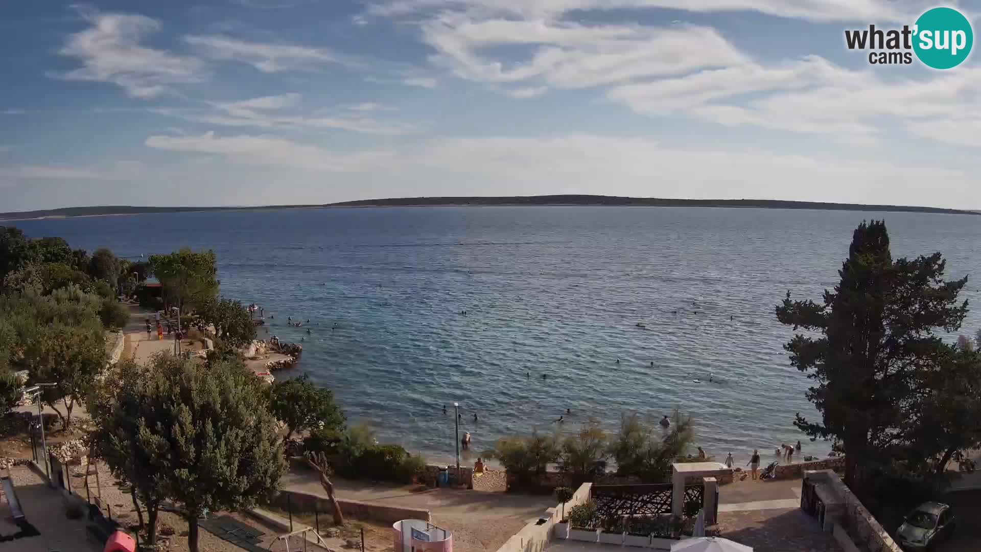 Webcam Strand Male Mandre – Liveblick von der Insel Pag