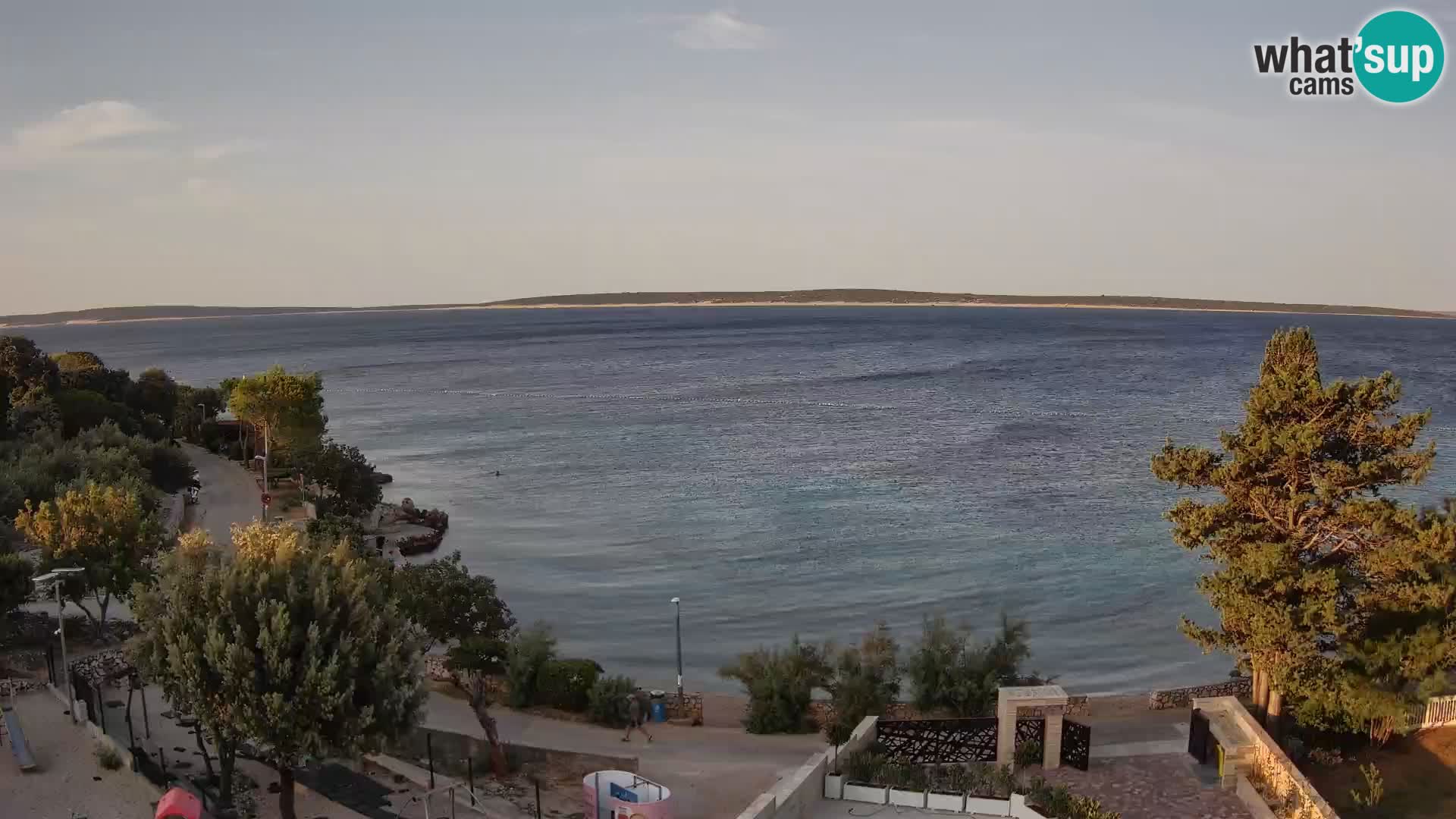 Web kamera Plaža Male Mandre – Pogled uživo s otoka Paga