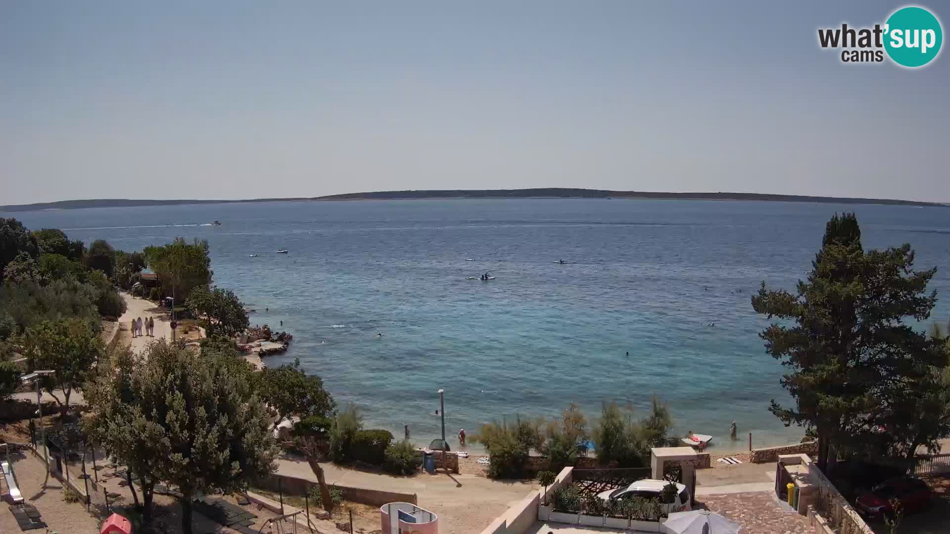 Webcam Strand Male Mandre – Liveblick von der Insel Pag