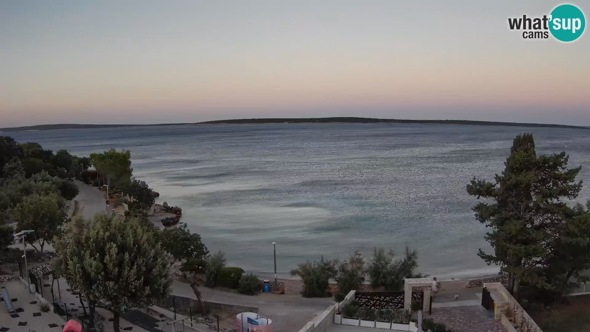Web kamera Plaža Male Mandre – Pogled uživo s otoka Paga