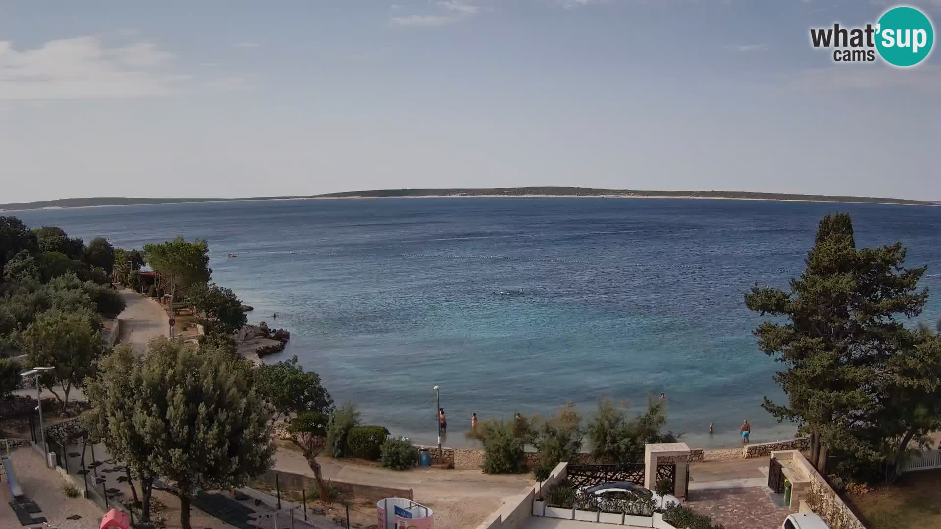 Webcam Plage Male Mandre – Vue en direct depuis l’île de Pag