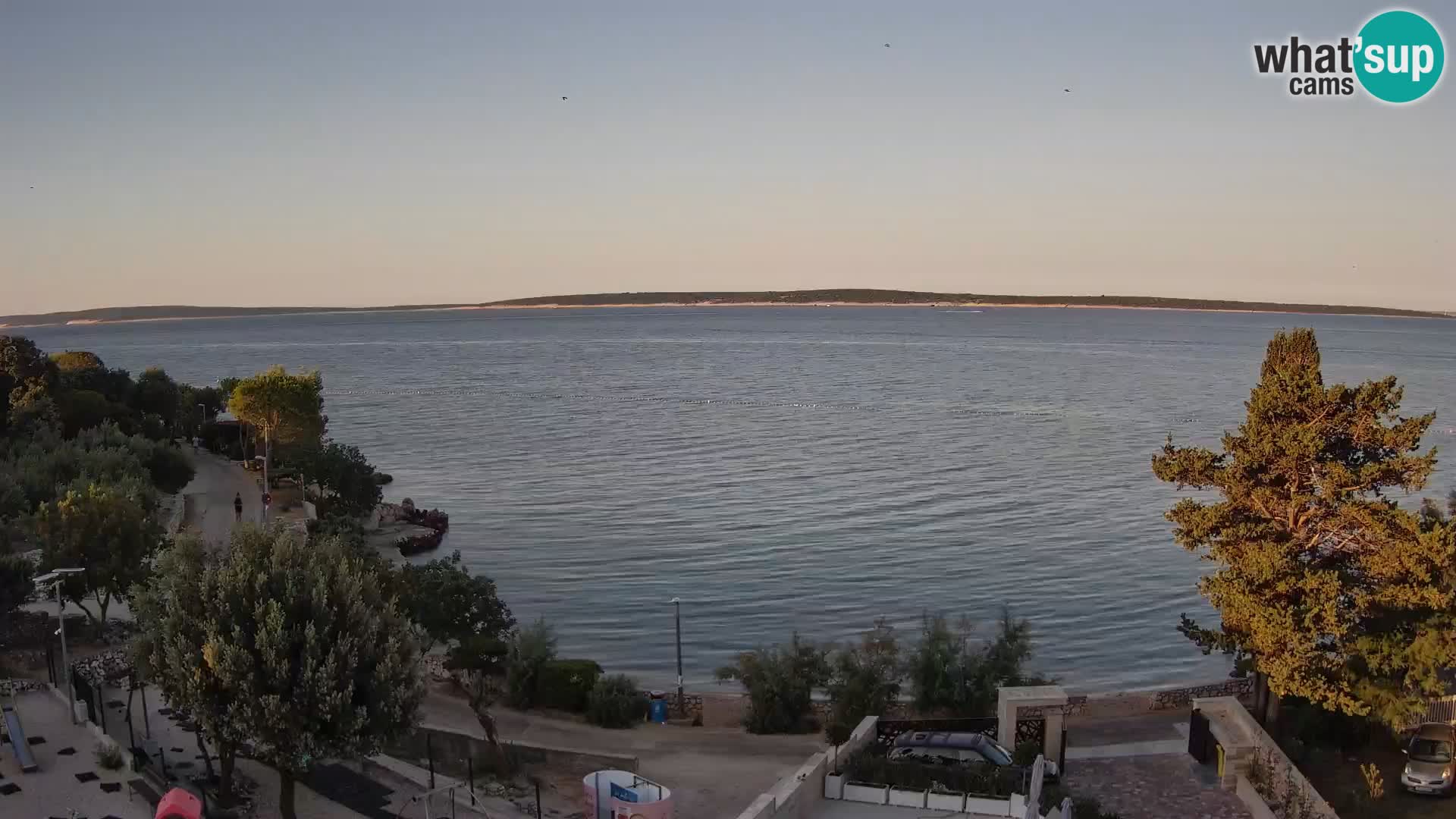 Webcam Plage Male Mandre – Vue en direct depuis l’île de Pag