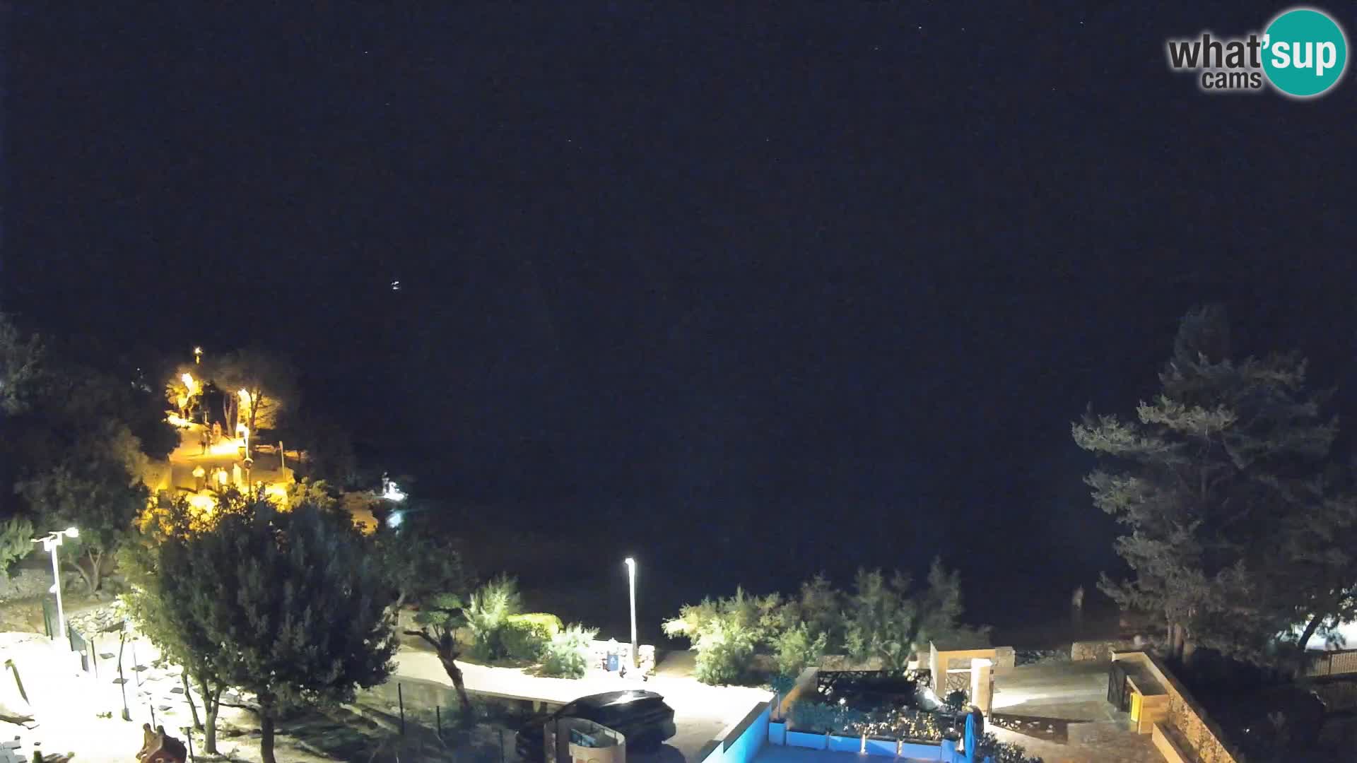 Webcam Plage Male Mandre – Vue en direct depuis l’île de Pag