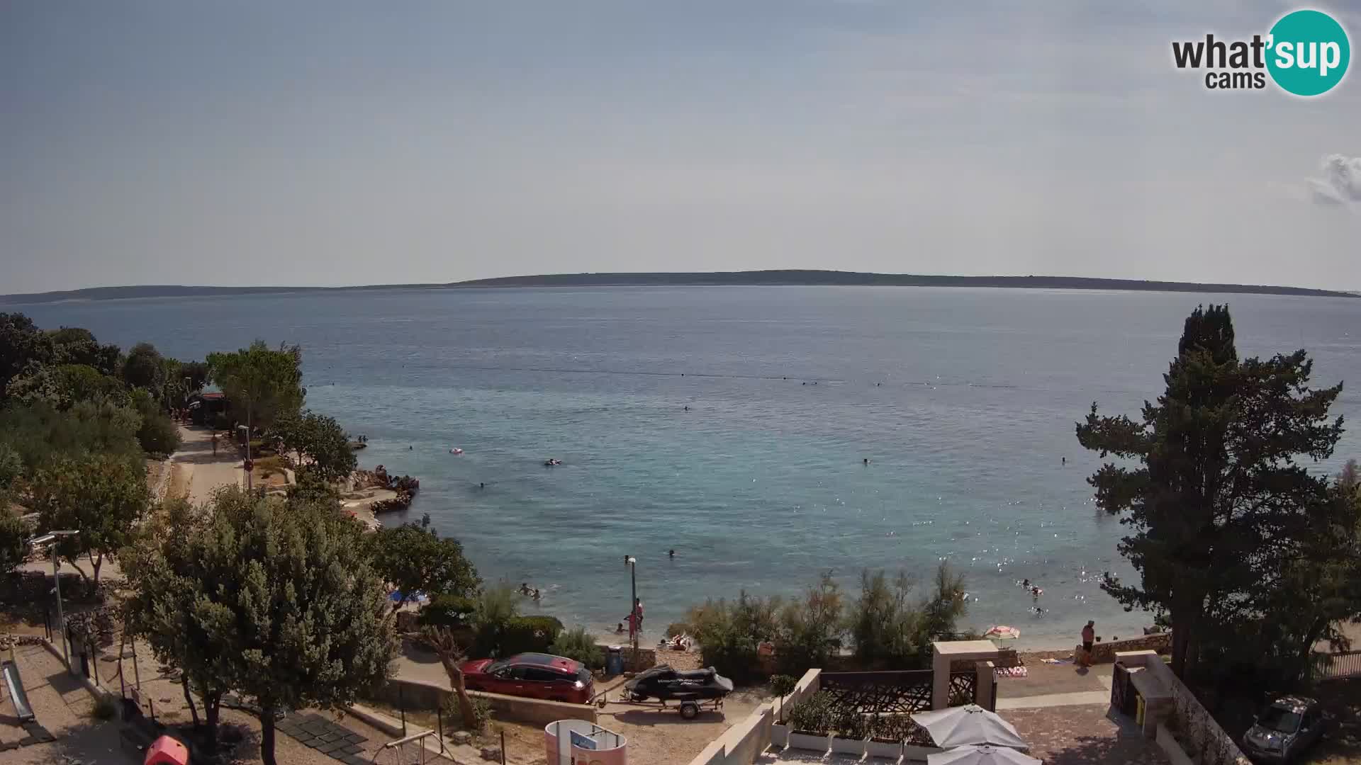 Webcam Strand Male Mandre – Liveblick von der Insel Pag