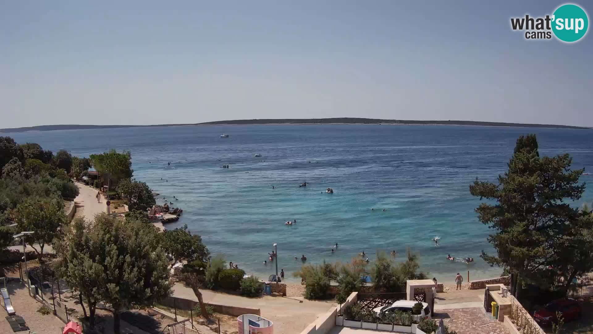 Webcam Plaža Male Mandre – Live View from Pag Island