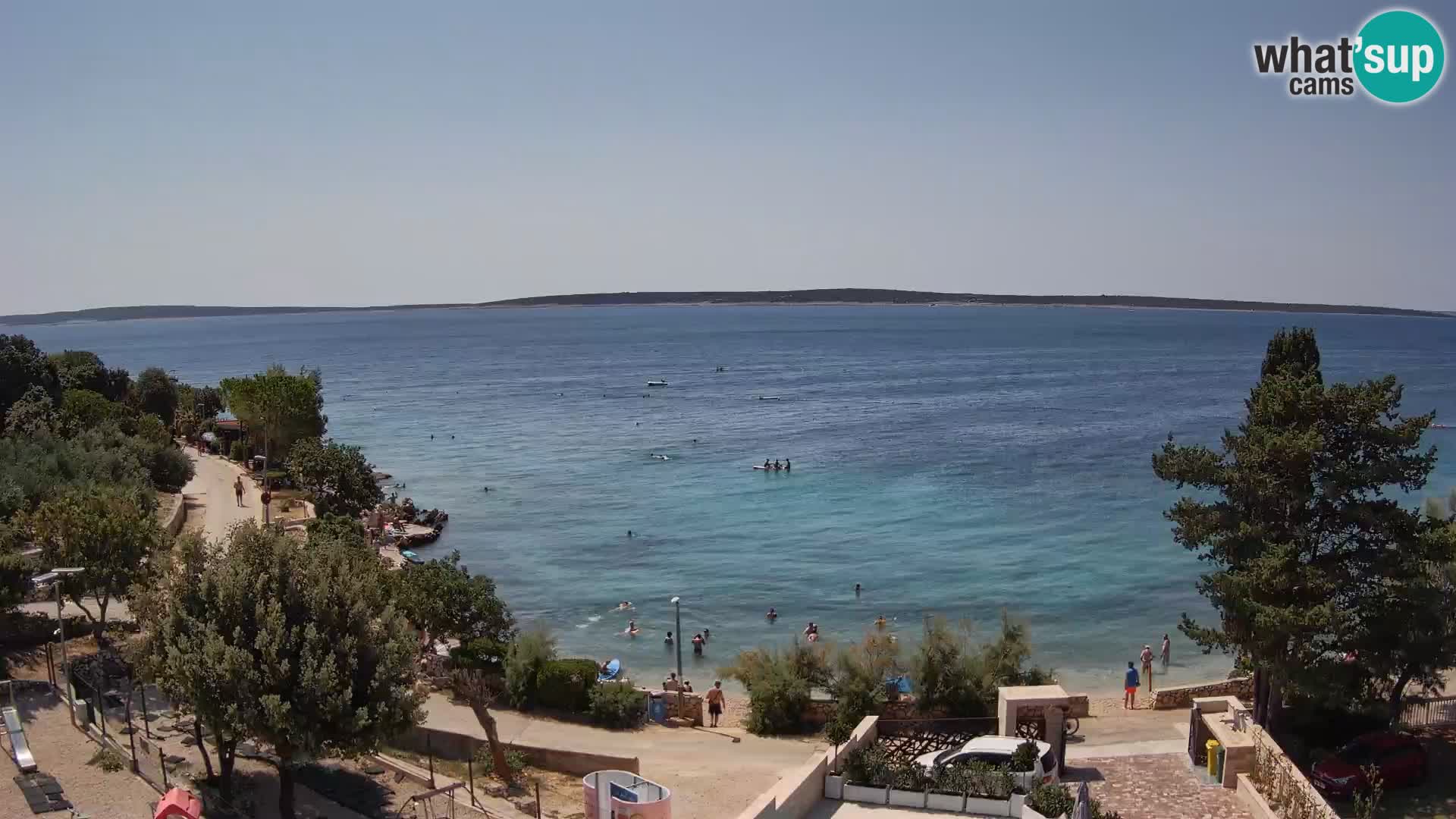 Webcam Plaža Male Mandre – Diretta dalla spiaggia sull’isola di Pag