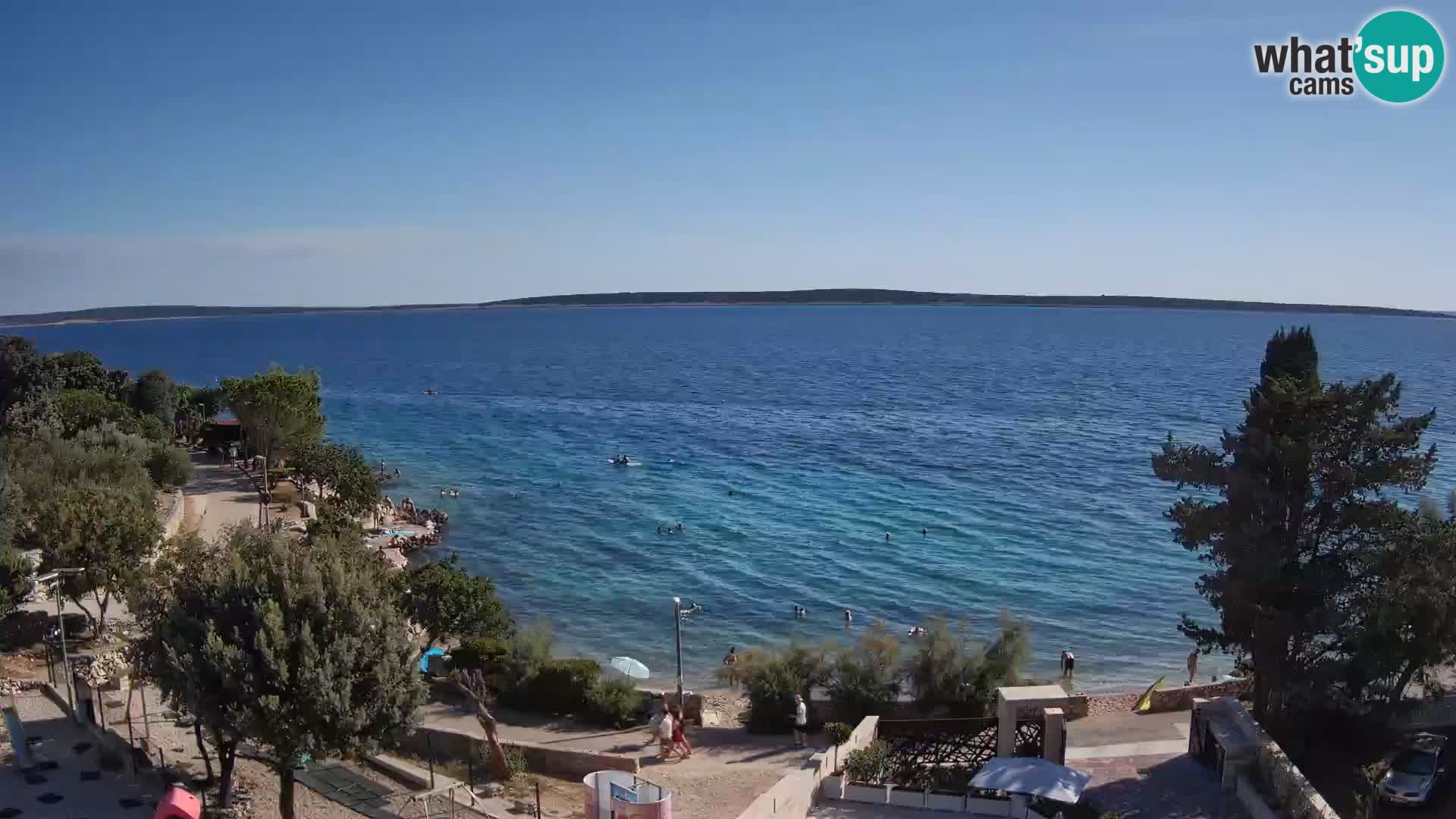 Webcam Plaža Male Mandre – Diretta dalla spiaggia sull’isola di Pag