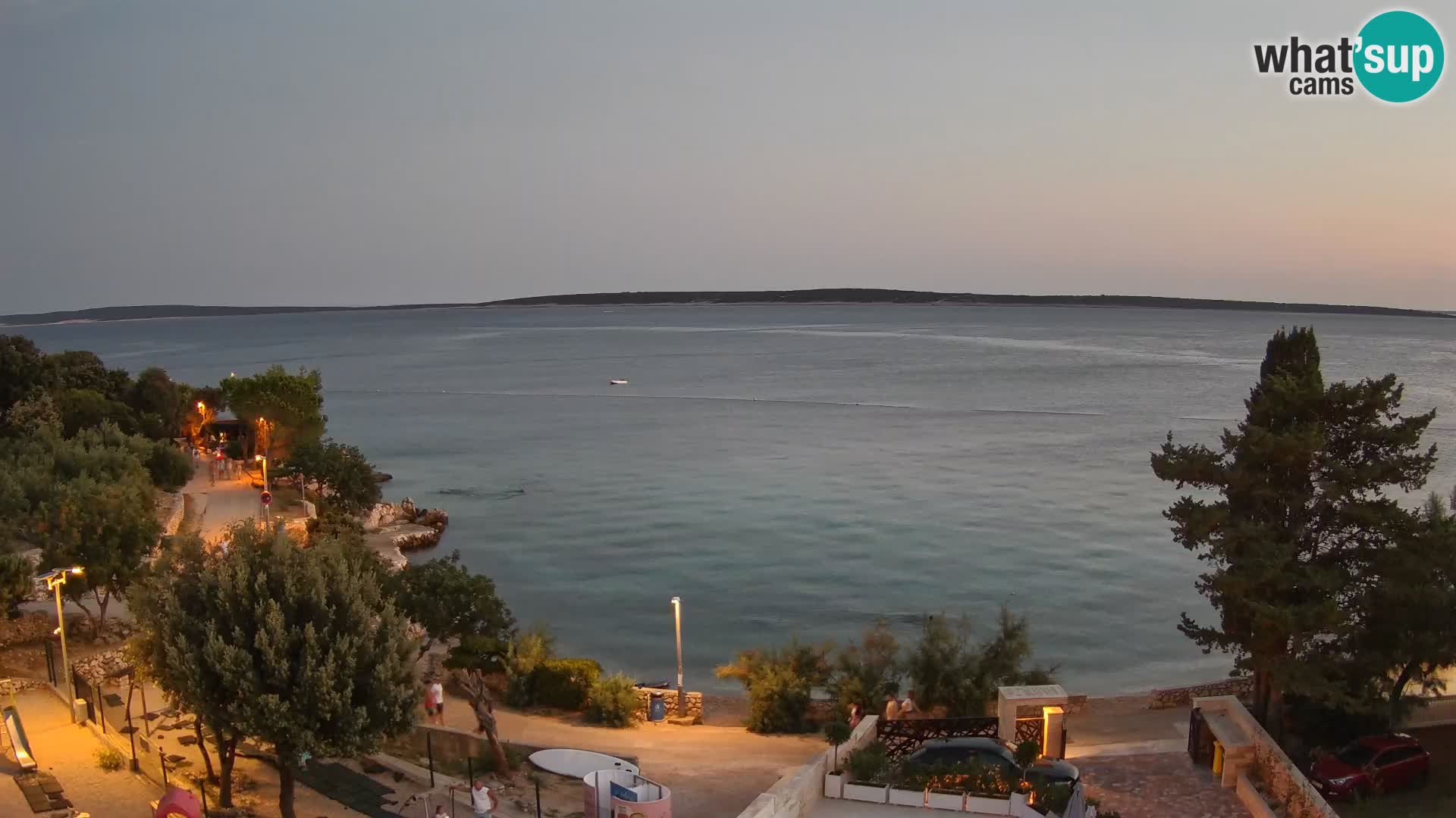 Webcam Plage Male Mandre – Vue en direct depuis l’île de Pag