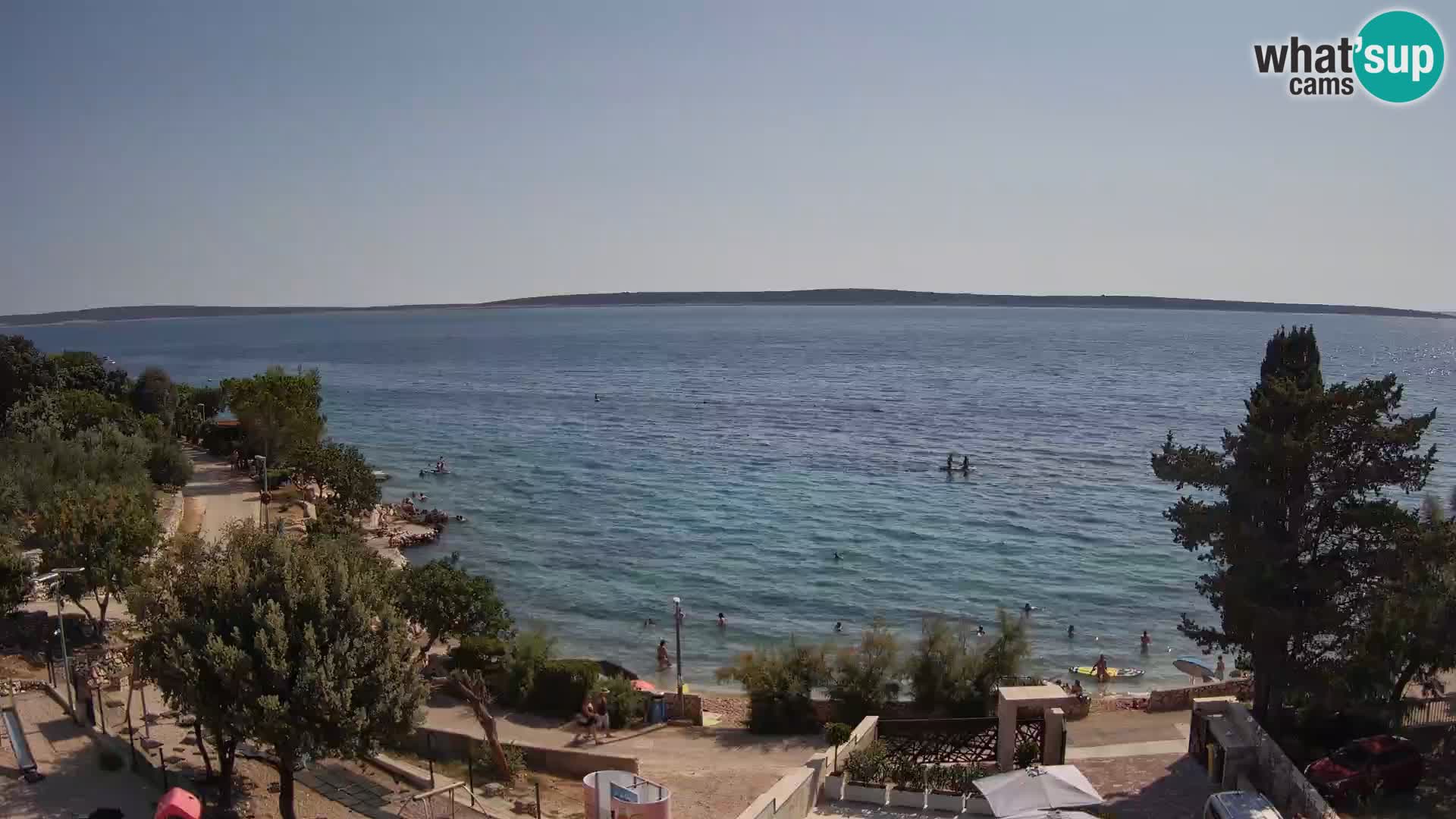 Webcam Strand Male Mandre – Liveblick von der Insel Pag