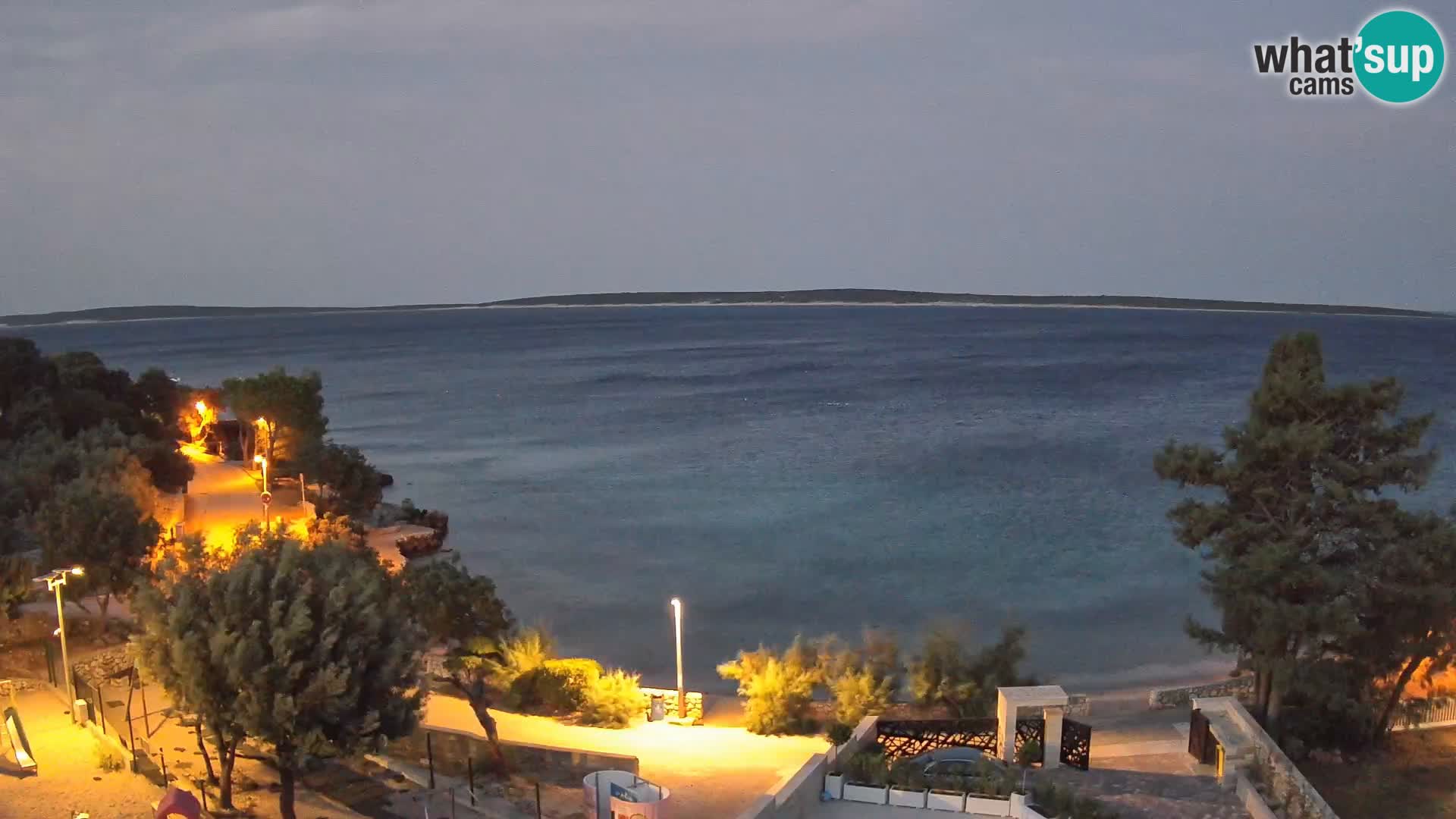 Webcam Plage Male Mandre – Vue en direct depuis l’île de Pag