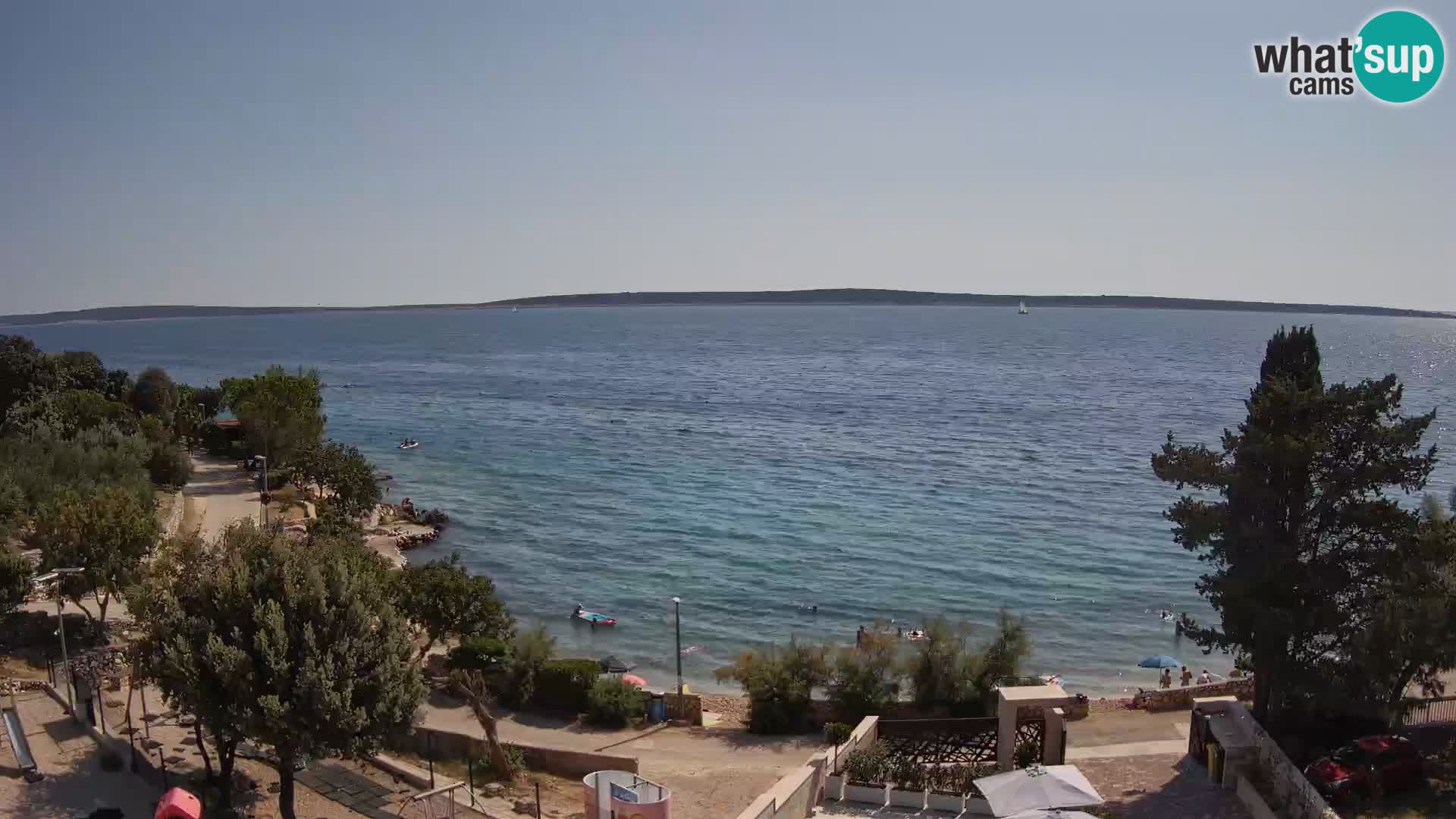 Webcam Strand Male Mandre – Liveblick von der Insel Pag