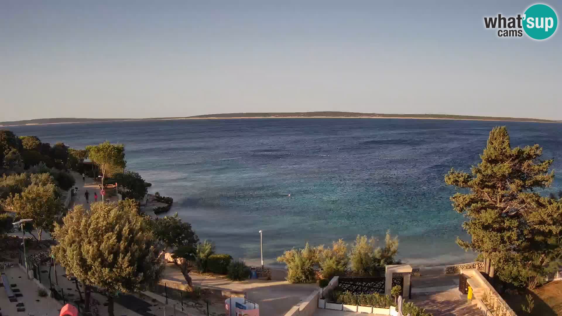 Webcam Plaža Male Mandre – Diretta dalla spiaggia sull’isola di Pag