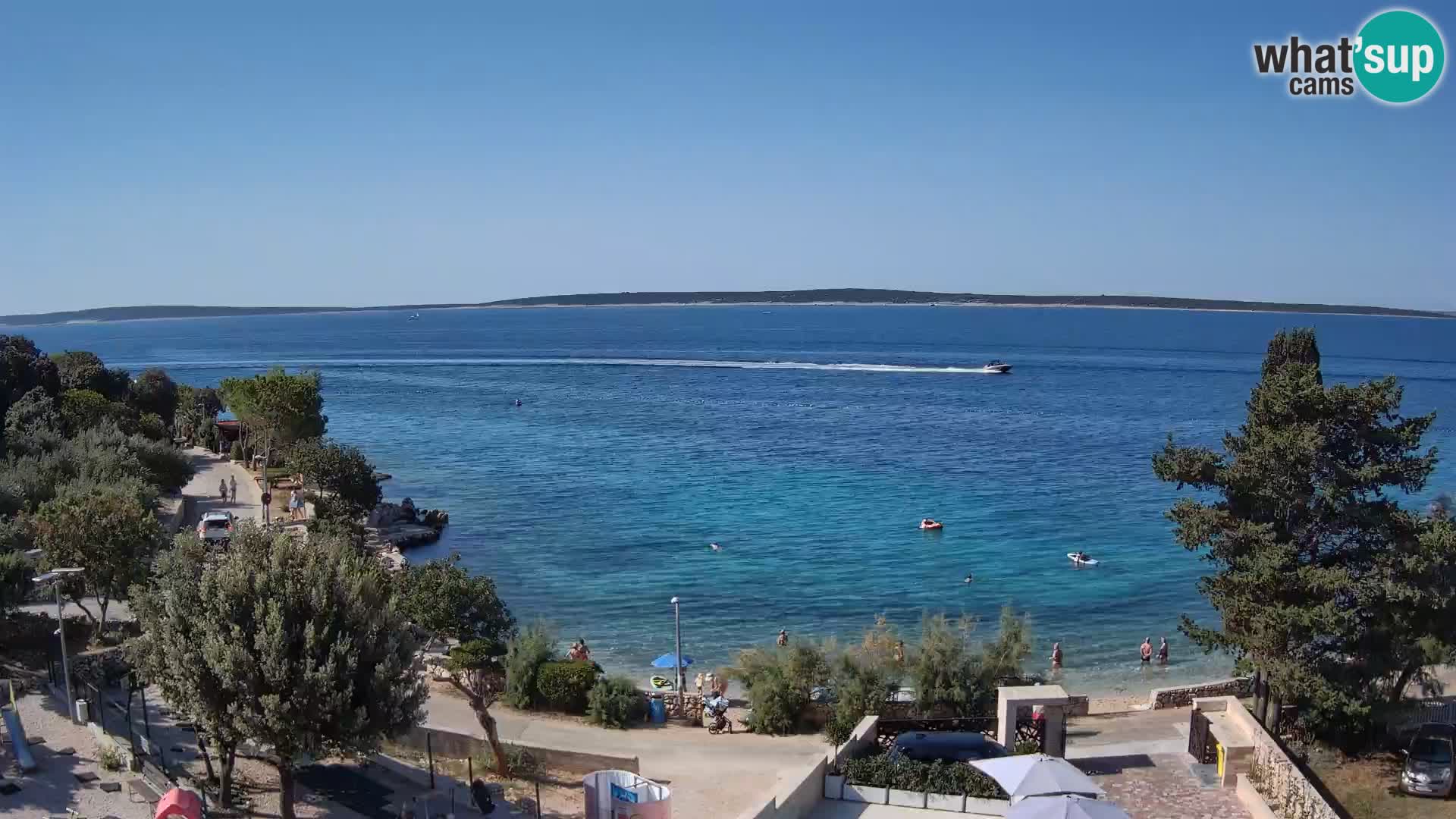 Webcam Plaža Male Mandre – Diretta dalla spiaggia sull’isola di Pag
