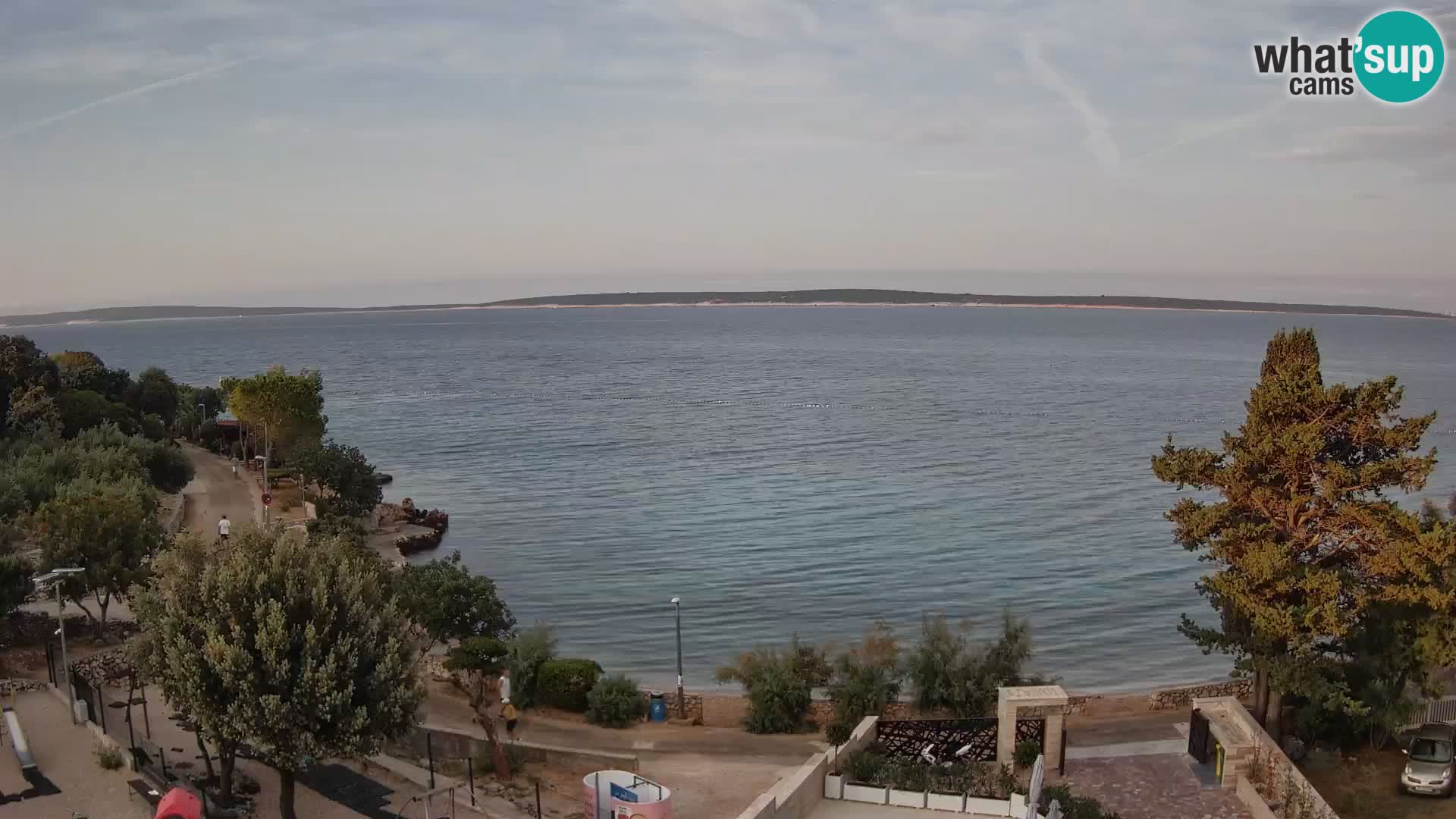 Web kamera Plaža Male Mandre – Pogled uživo s otoka Paga