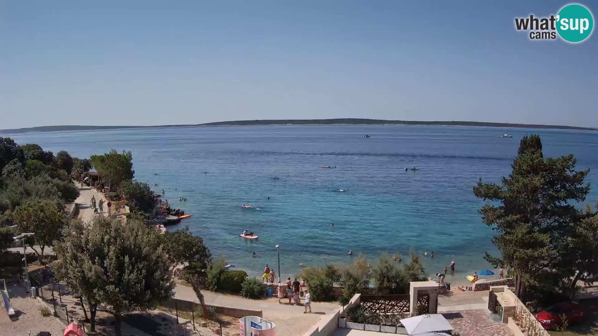 Webcam Plaža Male Mandre – Diretta dalla spiaggia sull’isola di Pag