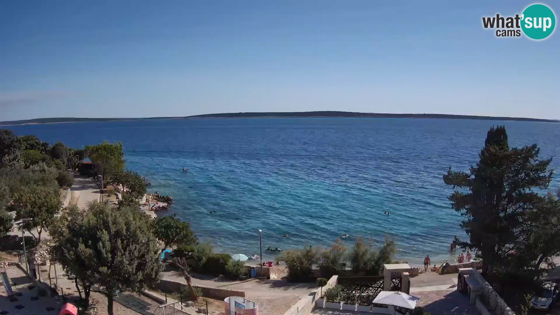 Webcam Plaža Male Mandre – Live View from Pag Island