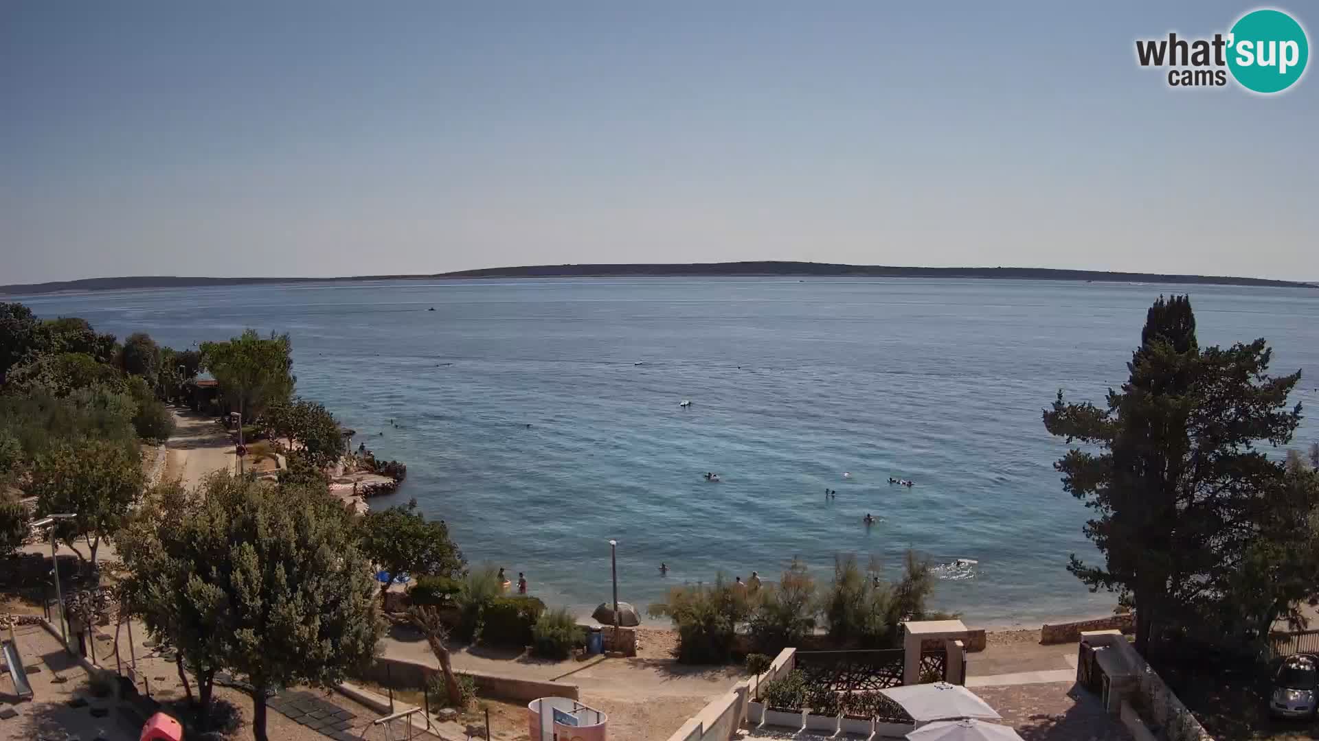 Webcam Strand Male Mandre – Liveblick von der Insel Pag