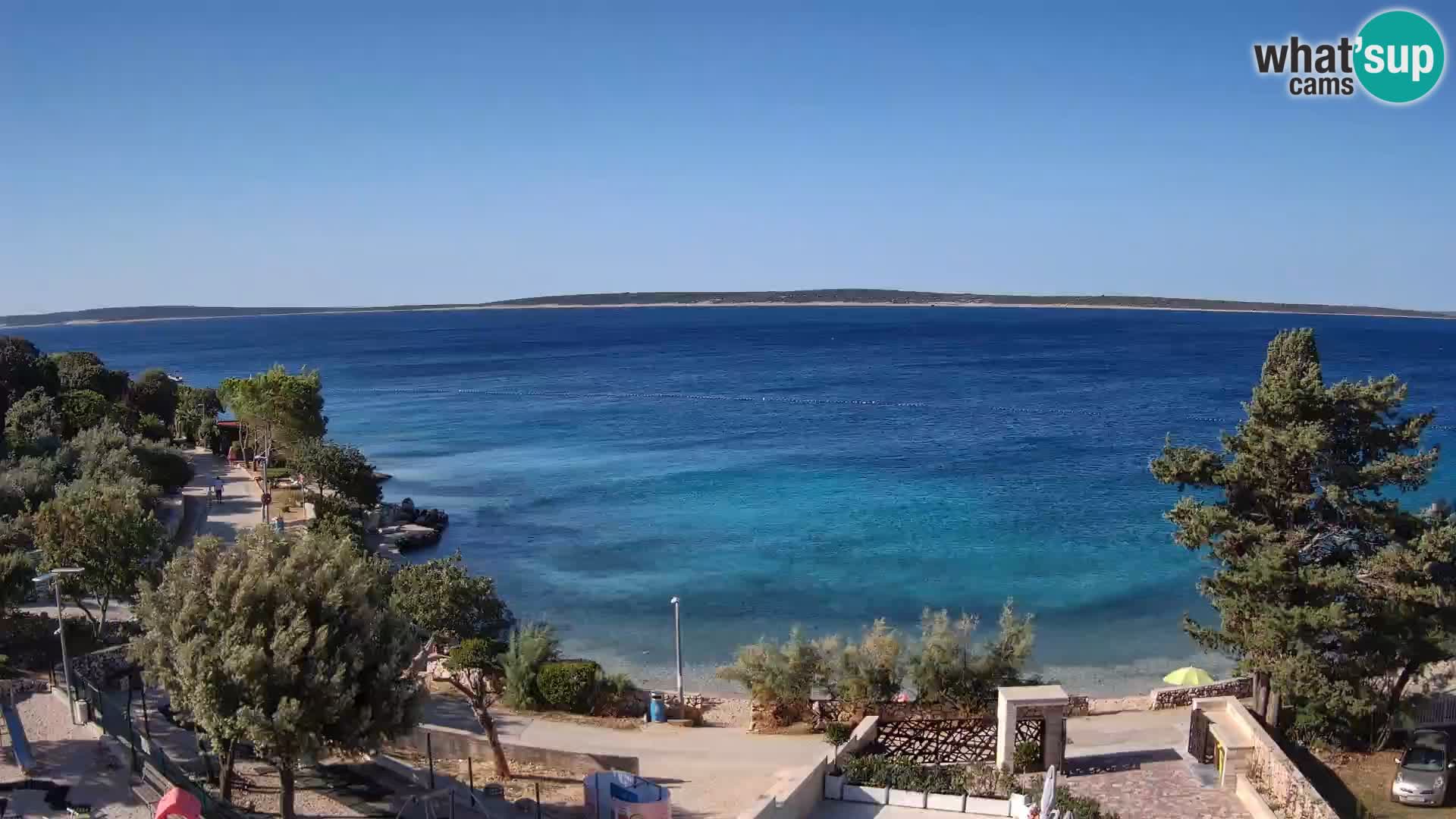 Webcam Strand Male Mandre – Liveblick von der Insel Pag