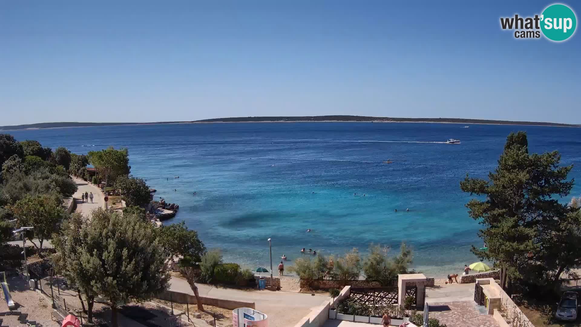 Webcam Strand Male Mandre – Liveblick von der Insel Pag