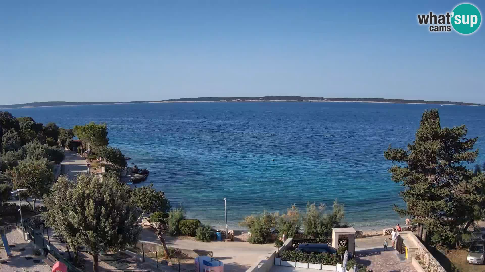 Webcam Strand Male Mandre – Liveblick von der Insel Pag